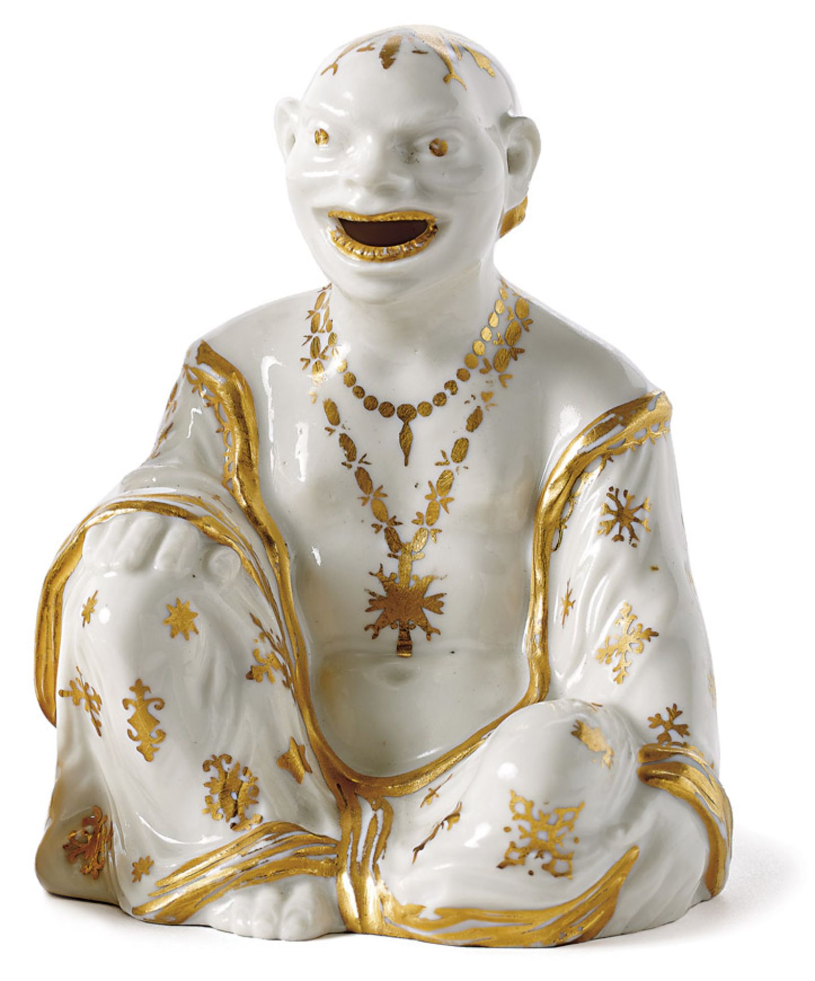 Pagode Meissen, um 1710/15 Böttgerporzellan mit ornamentaler Goldstaffierung. H. 9,3 cm. - Lit. R.