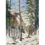 Carl Kessler, Winterwald. Mitte 20. Jh. Öl auf Leinwand. Signiert u.li. "CARL KESSLER". In