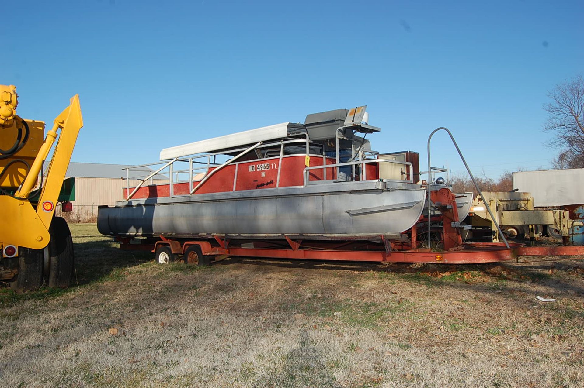 Harris Pontoon Boat, 20 ft. Length, Foam Filled Float Boat Pontoon Includes Mercruiser HP 120/140