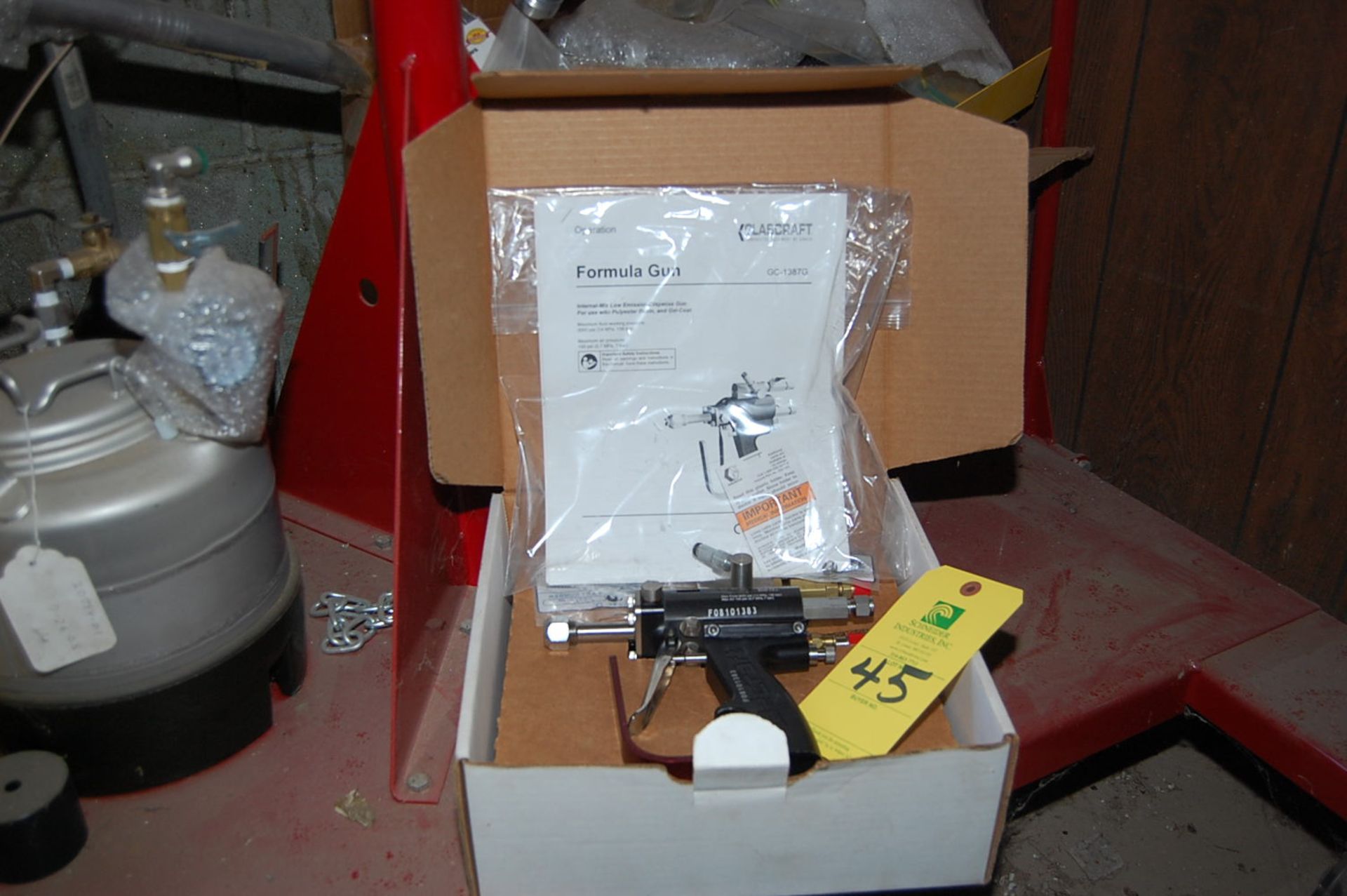 GlassCraft Polyester Resin/Gel Coat System w/Formula Gun #GC-1387G, NOTE - Never Used, Mounted on - Image 2 of 2