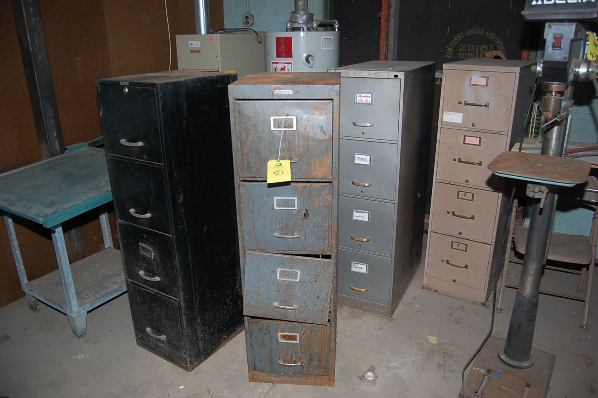 (4) Vertical 4-Drawer File Cabinets