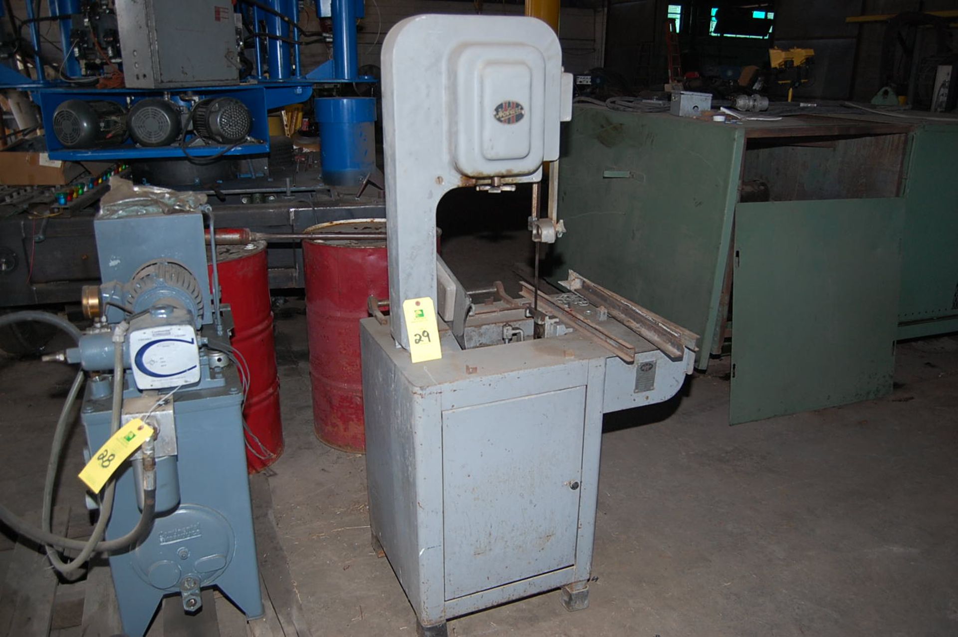 Hobart Model #5-213 Vertical Band Saw, Spec #4864, SN 977704