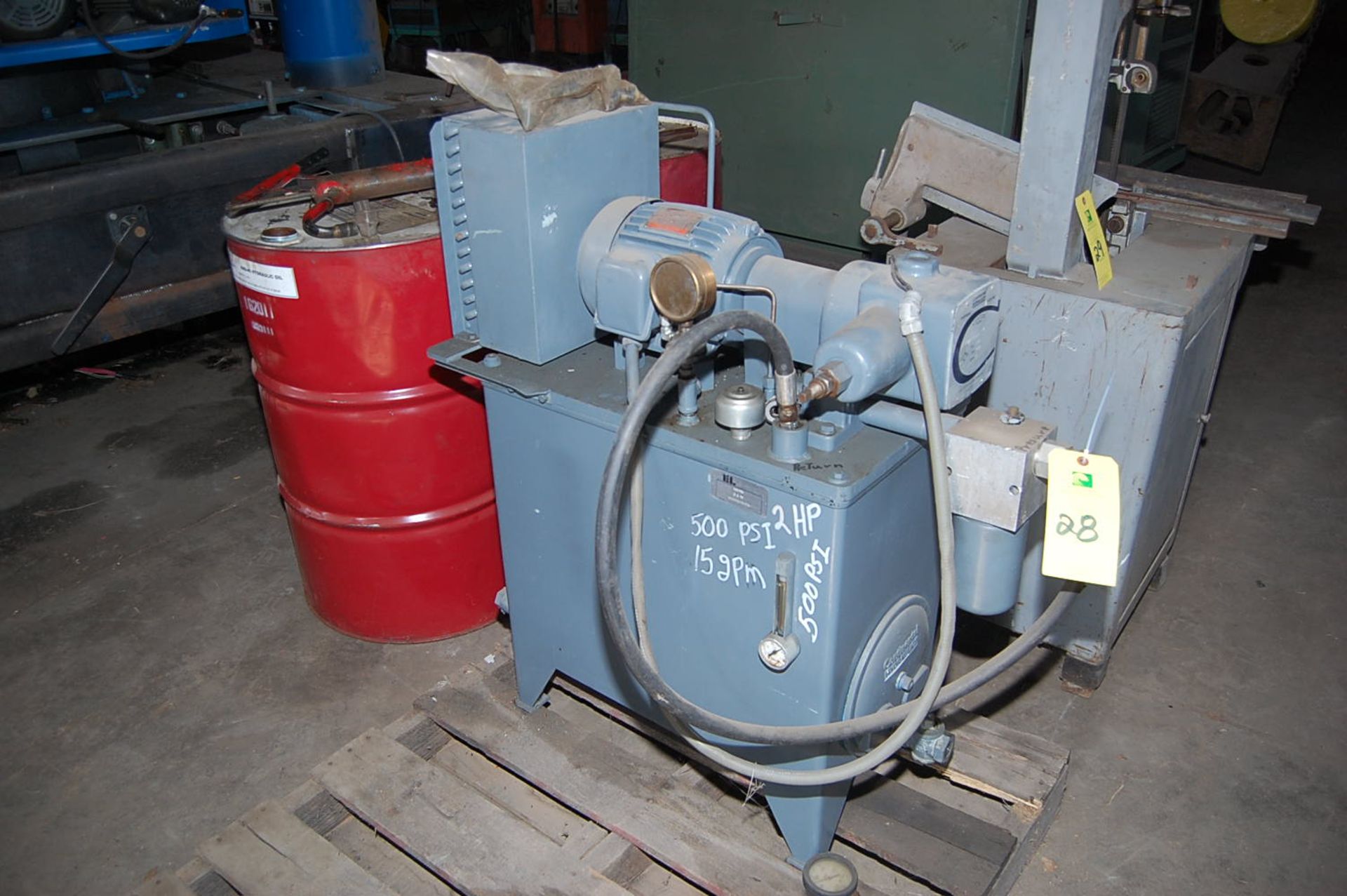 Continental Hydraulics Model #VPR15 Hydraulic Unit, 2 HP, 230/460 Volt, 25 Gallon Reservoir