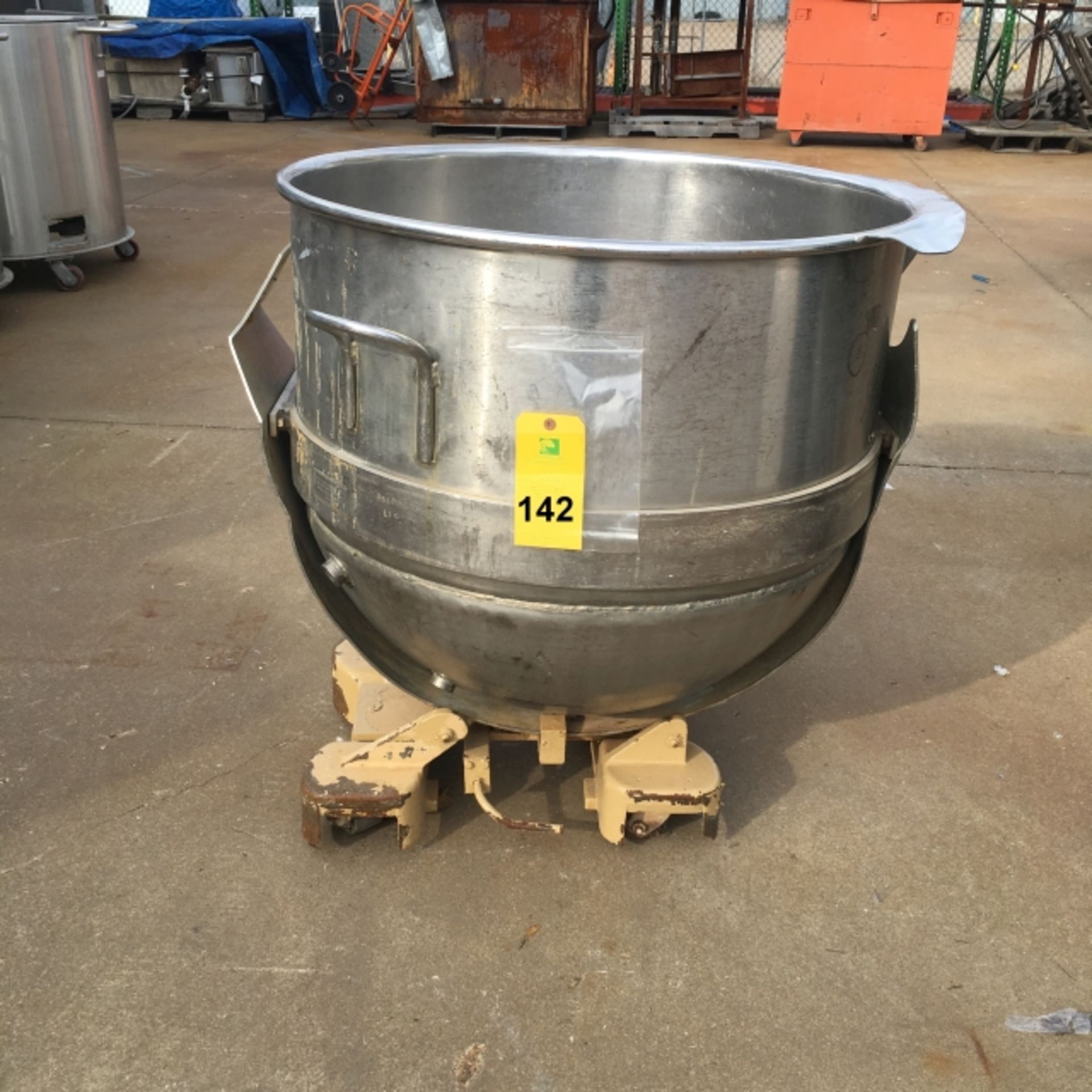 SS 1/2 Jacketed Tilt Pot, 32 in. Dia x 29 in. Deep, 100 Gal. Approx.