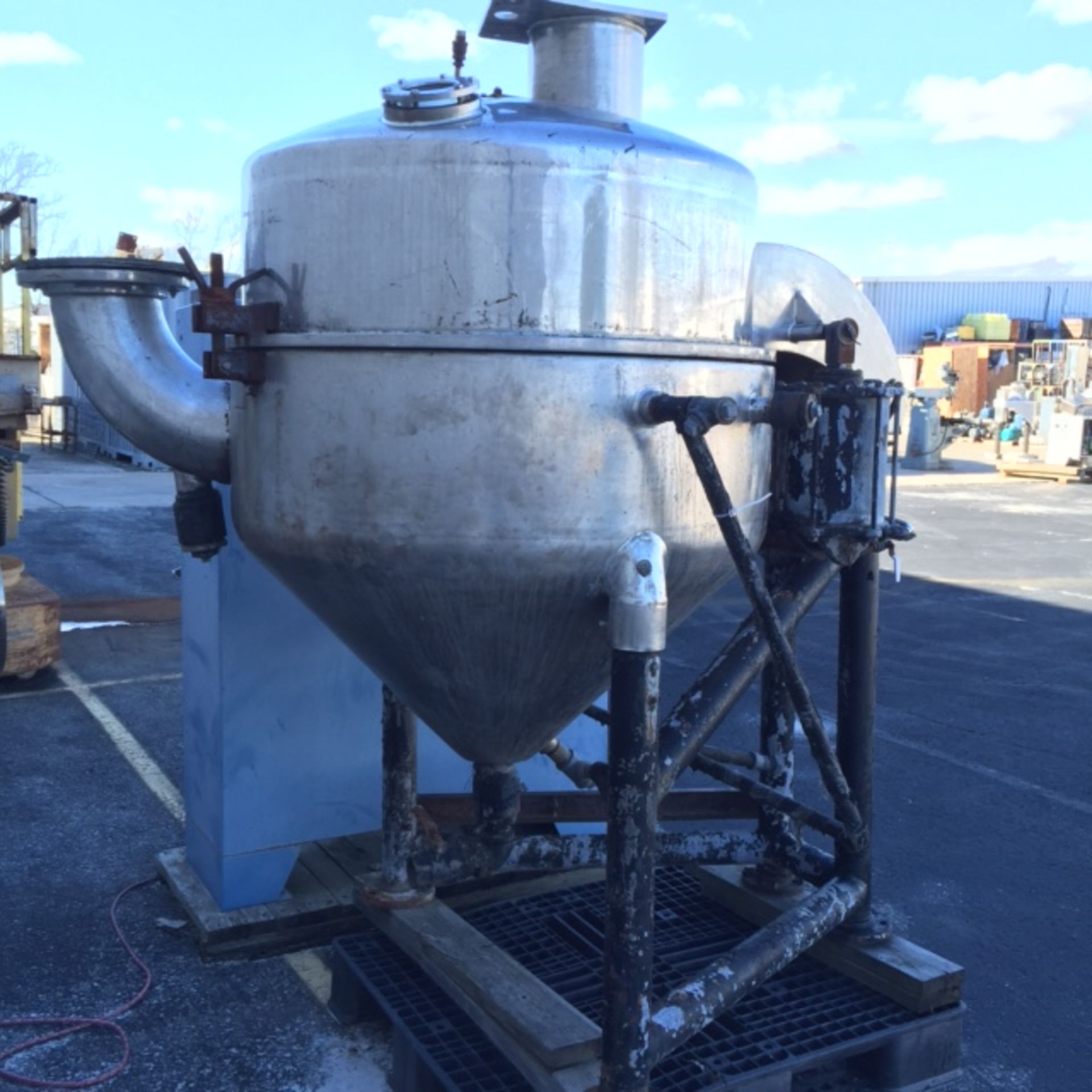 SS Evaporator Kettle, Green Mfg. Co., Model NVA-F100, SN 33936-A, Max Allowable Work Pressure 80PSI,