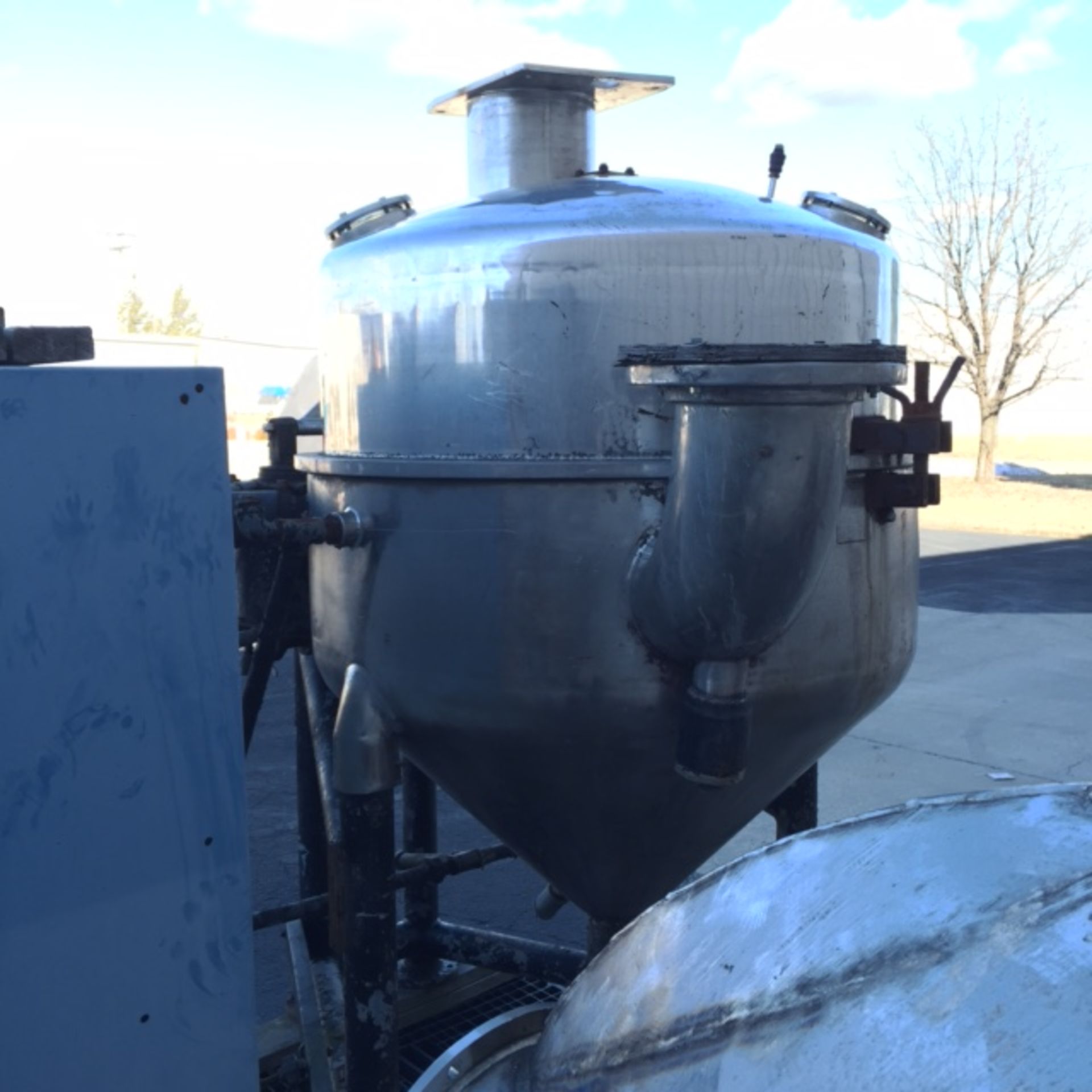 SS Evaporator Kettle, Green Mfg. Co., Model NVA-F100, SN 33936-A, Max Allowable Work Pressure 80PSI, - Image 4 of 6