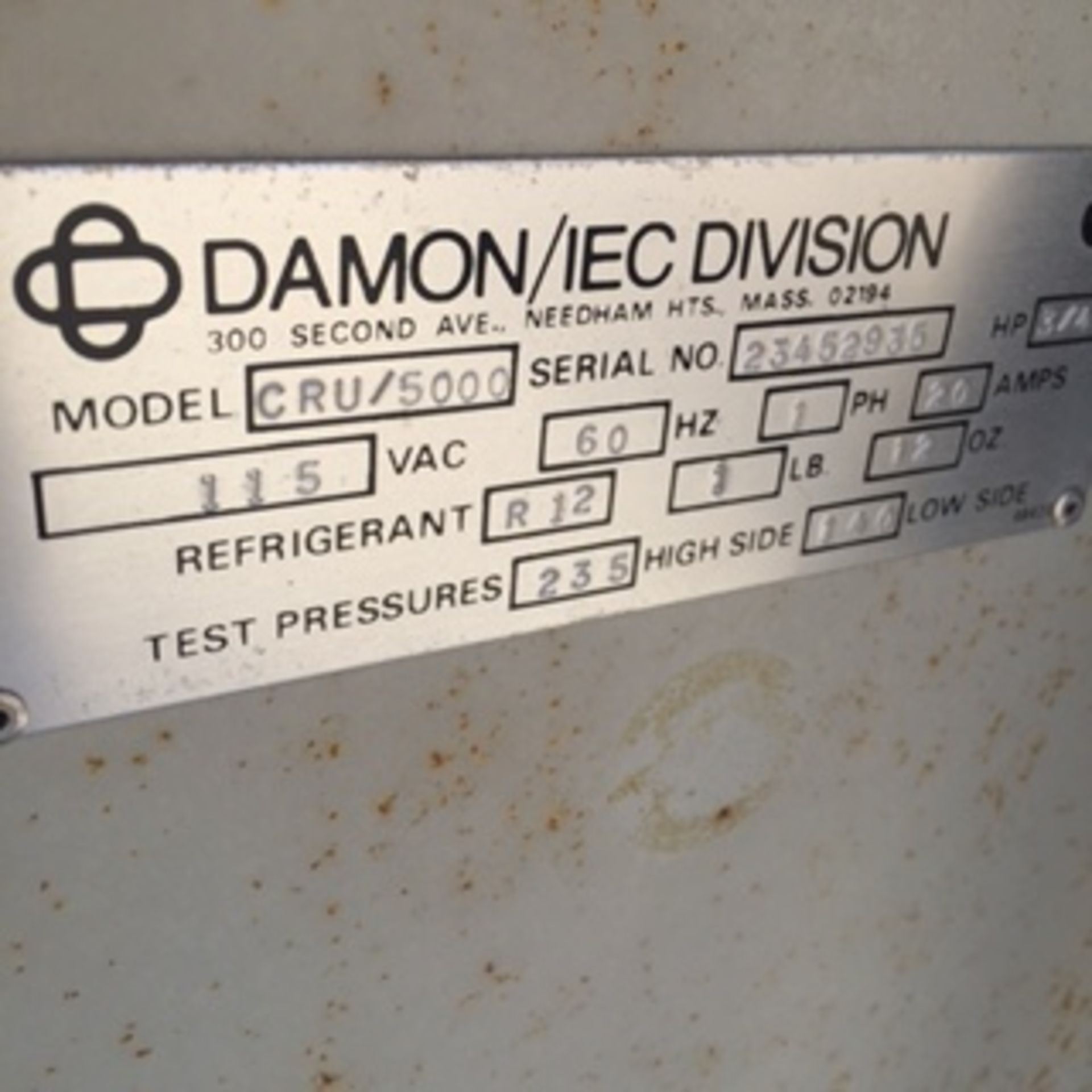 Centrifuge, Damon/IEC Division, Model #CRU/5000, SN 23452935 - Image 6 of 8