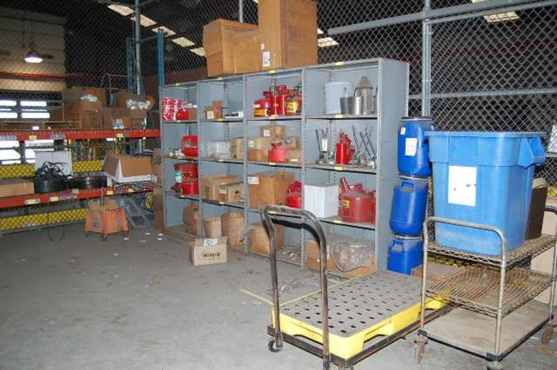 Complete Contents of Plant Support Storage Area - (12) Sections Pallet Rack, (2) 2-Door Cabinets, - Image 3 of 3