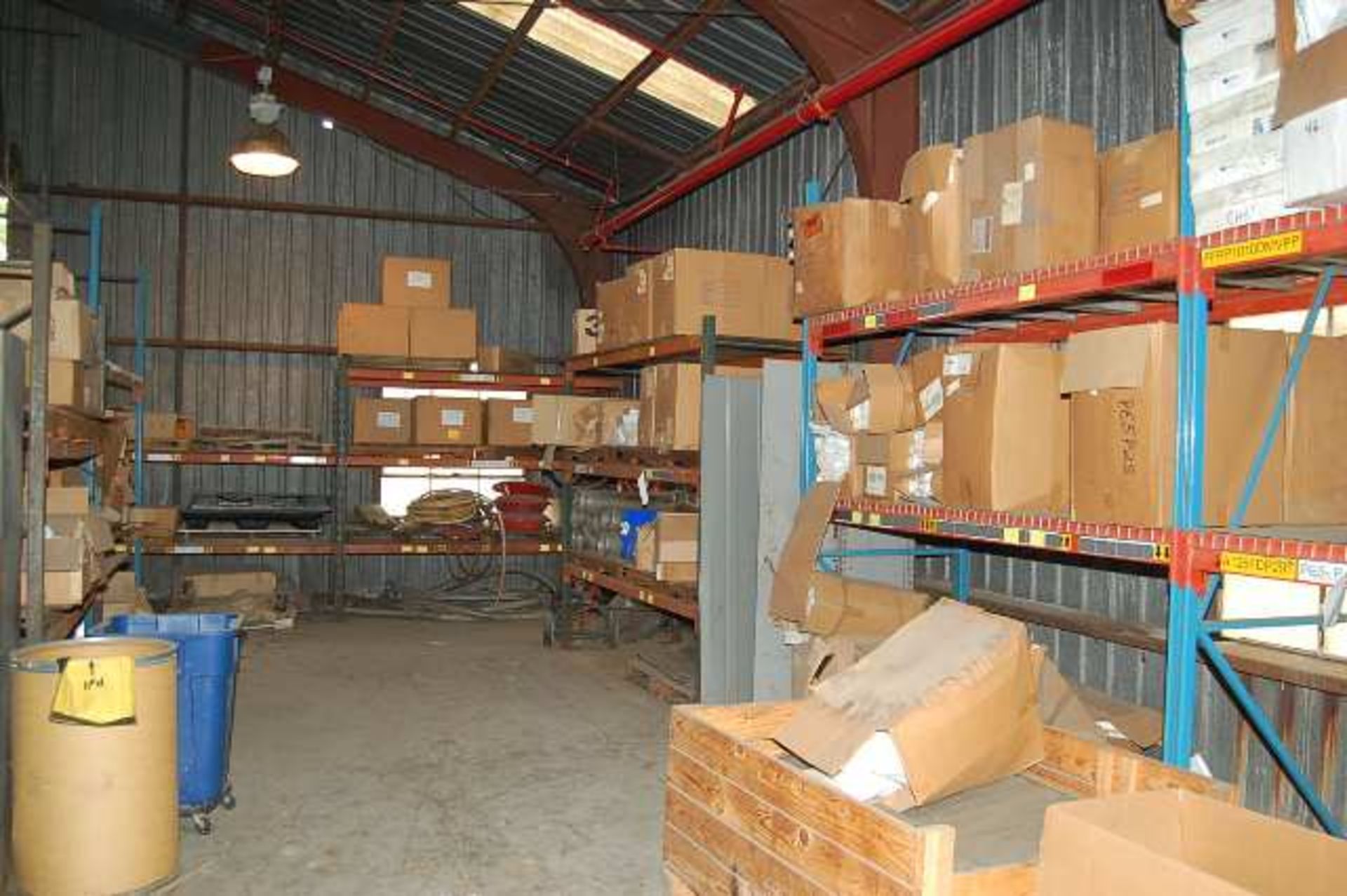 Complete Contents of Plant Support Storage Area - (12) Sections Pallet Rack, (2) 2-Door Cabinets, - Image 2 of 3