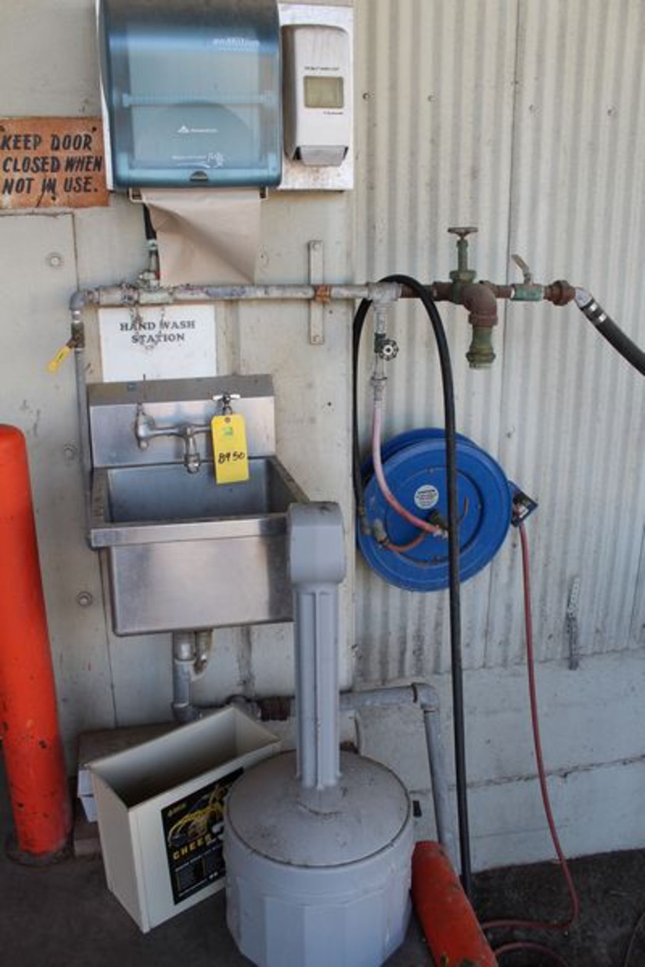 Stainless Steel Sink w/ Hose Reel, (Outside Bond Docks) | (Warehouse A)