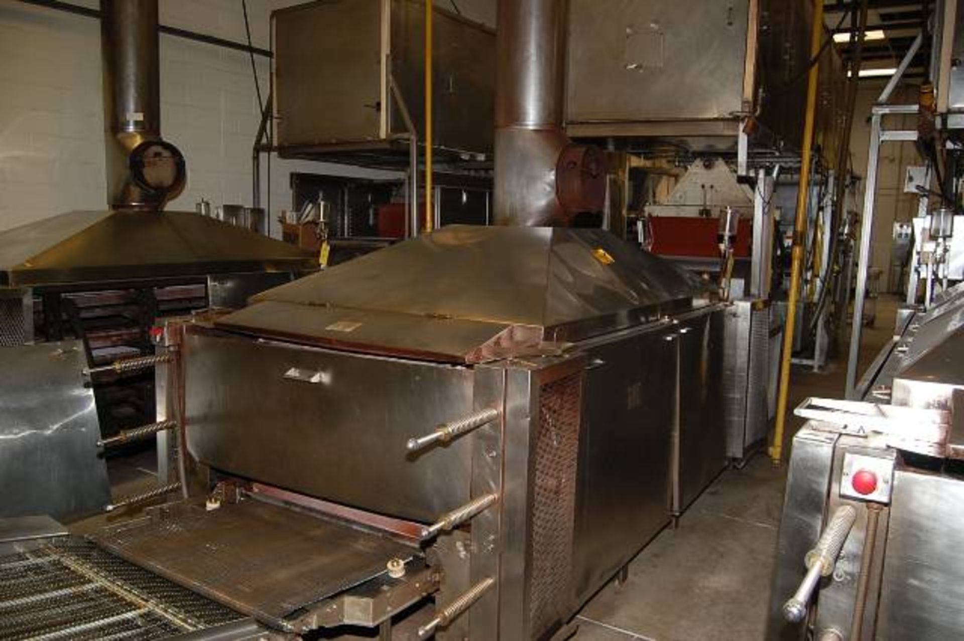 Lawrence Gas Fired 3-Tier Oven, SS Construction, Re-Skinned Hood, Approx. 12 ft. RIGGING FEE: $1500