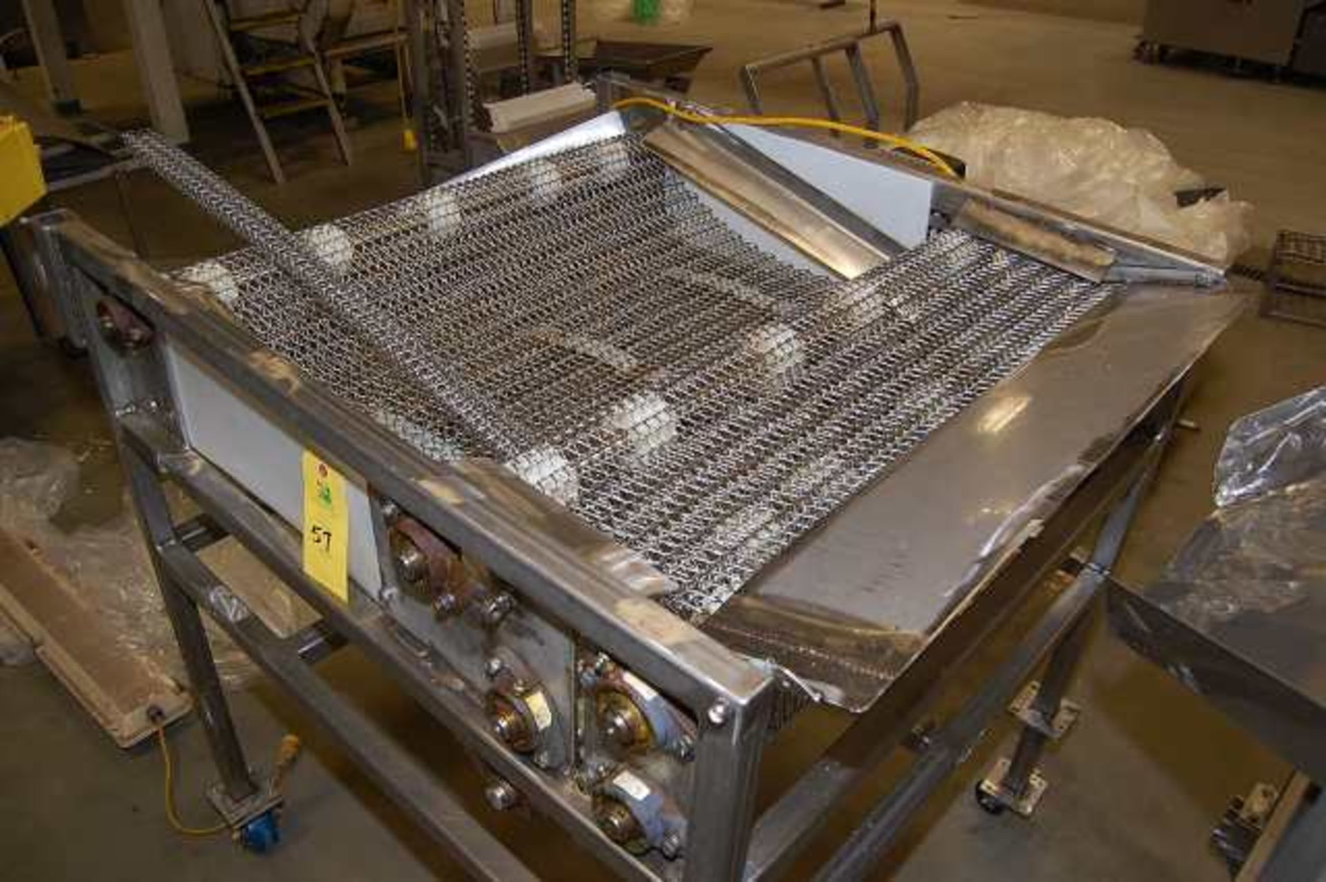 SS Water Fall Type Conveyor, 48 in. x 36 in. SS 4-Wheel Base RIGGING FEE: $50 - Image 2 of 2