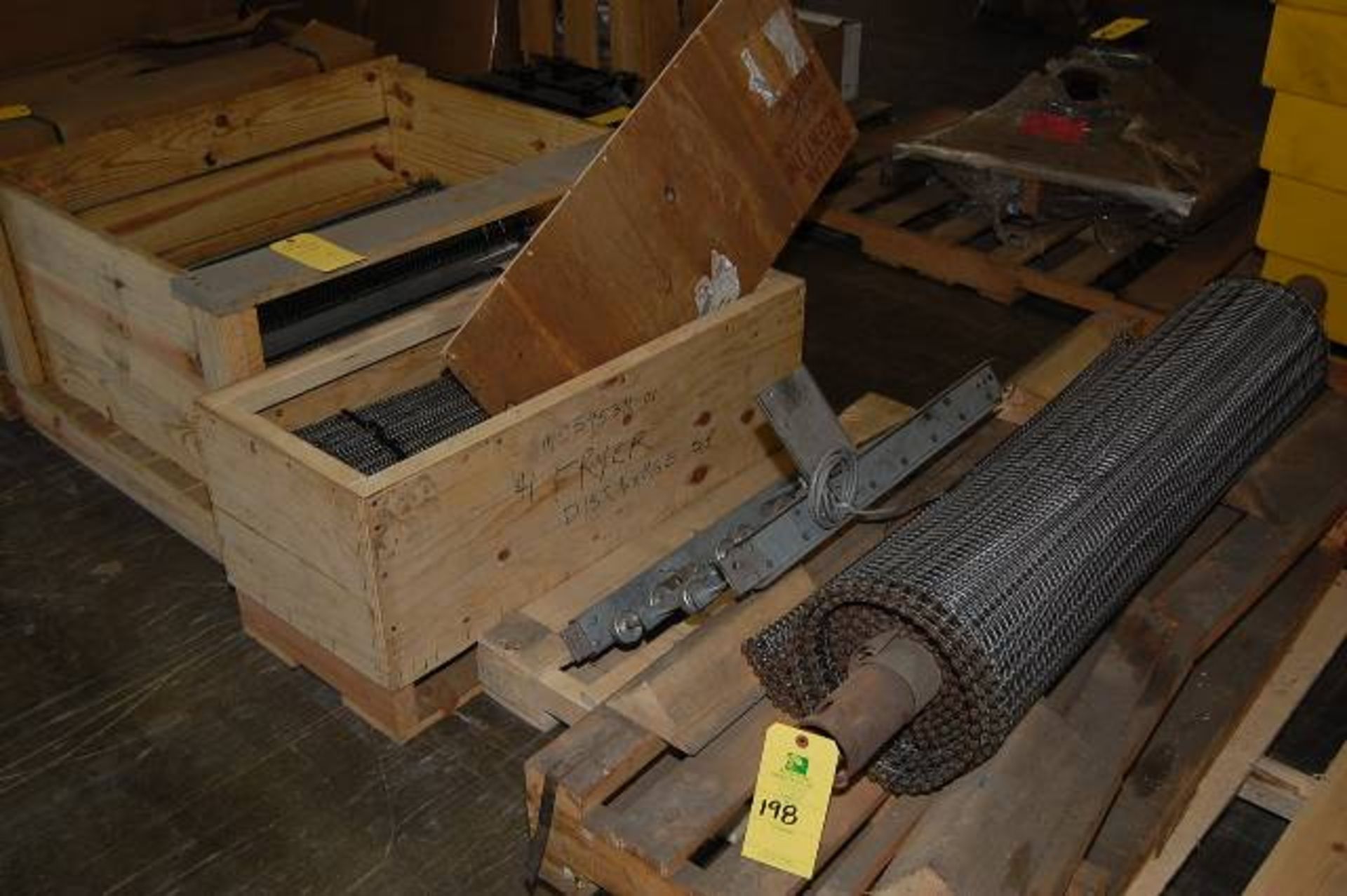 SS Conveyor Belt, (1) Skid, (2) Crates SS Conveyor Belt, RIGGING FEE: $100