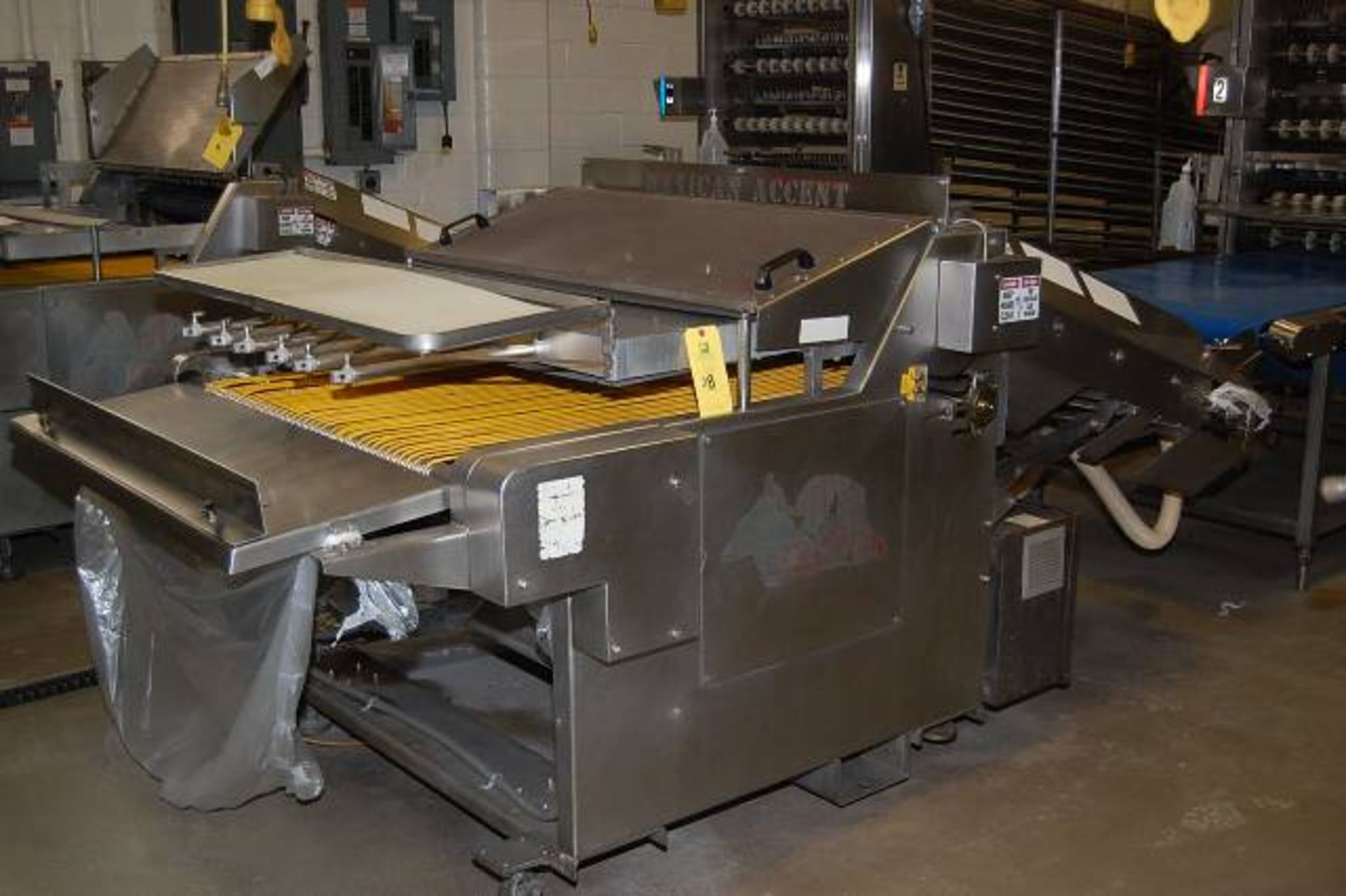 APR-TECH Genesis Flour Servo Counter/Stacker, SS Frame, UniOP Control RIGGING FEE: $500