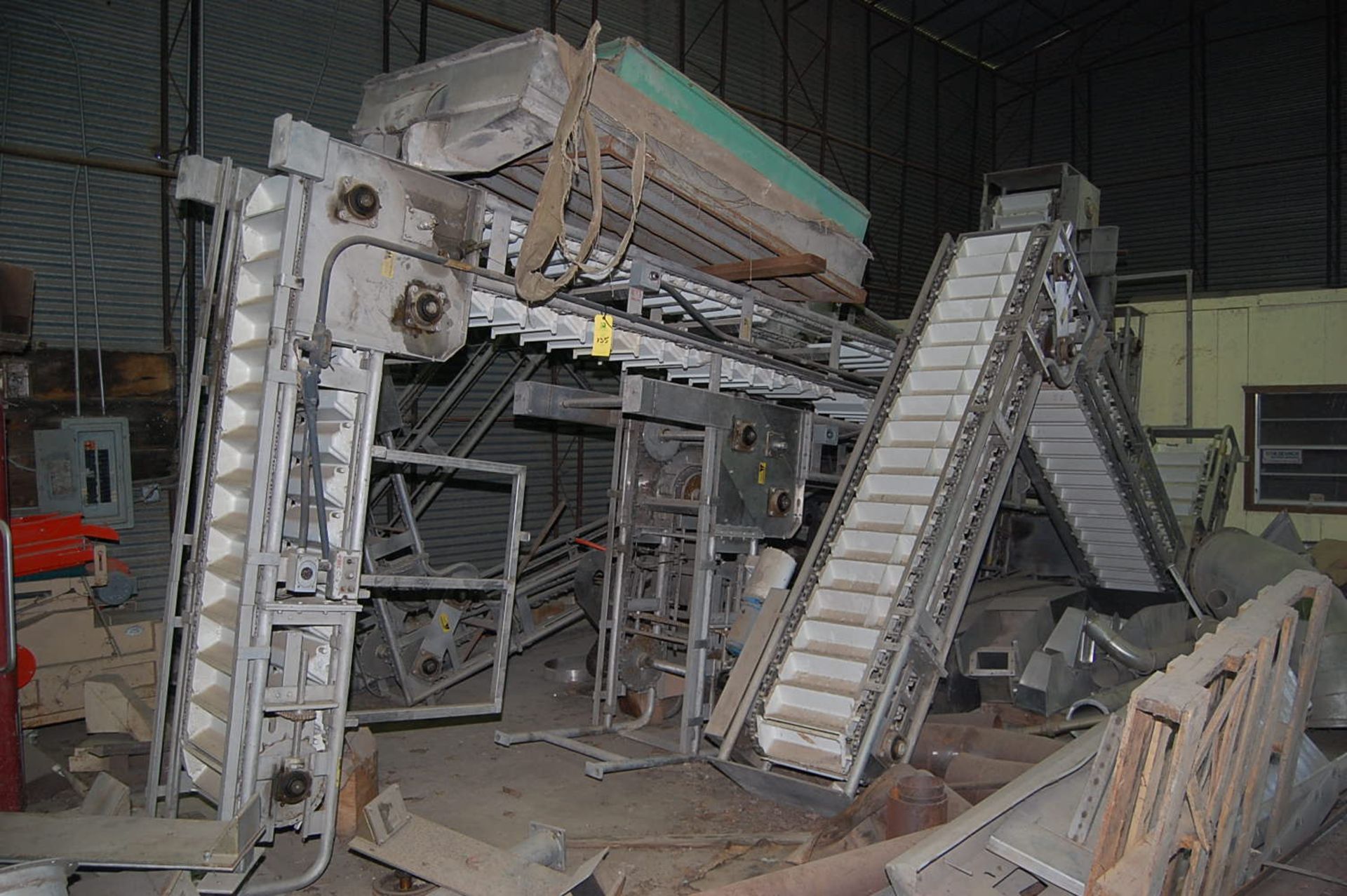 (5) Motorized Bucket Conveyor - Various Length Assorted, RIGGING FEE: $3500