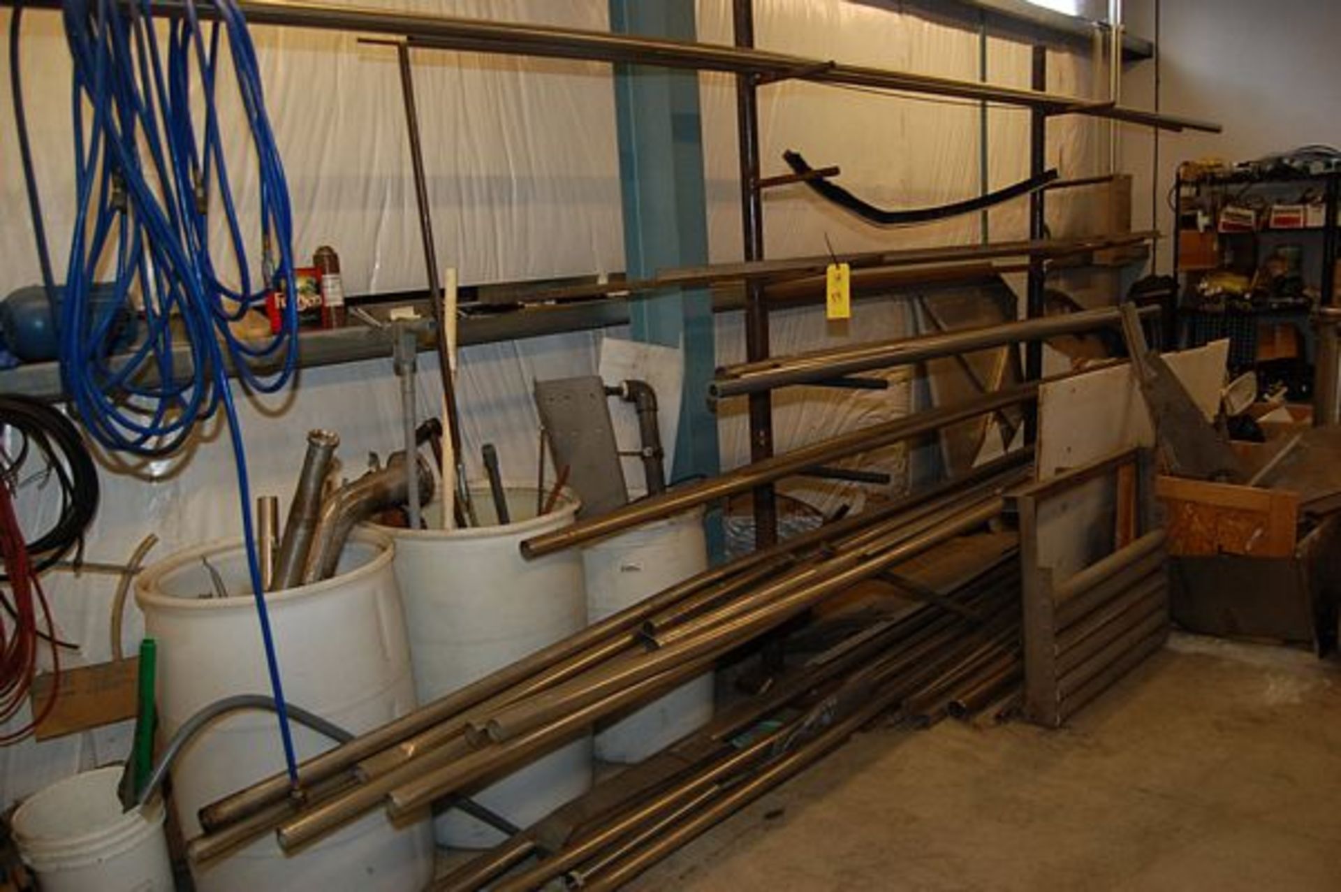 Steel Rack w/Contents, SS Tubing, SS Elbows, Process Piping, Assorted. *** Loading to take place