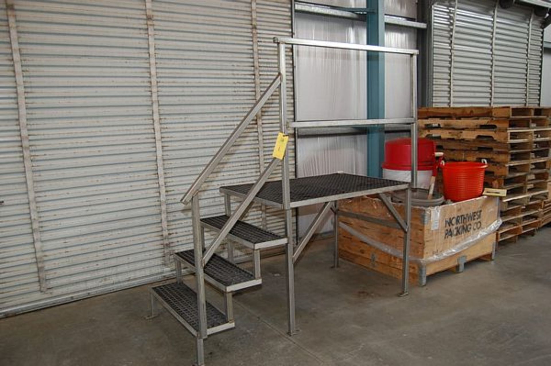SS Platform w/Stairs, 36 in. x 56 in. x 38 in. Height. *** Loading to take place during the week