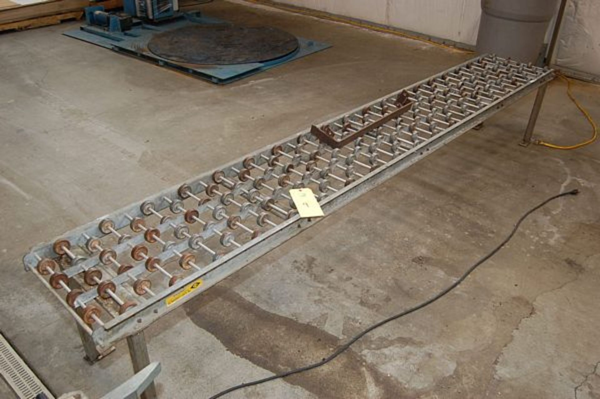 Alvey Skate Conveyor, 10 ft. Length x 16 in. Wide Steel Leg Base. *** Loading to take place during