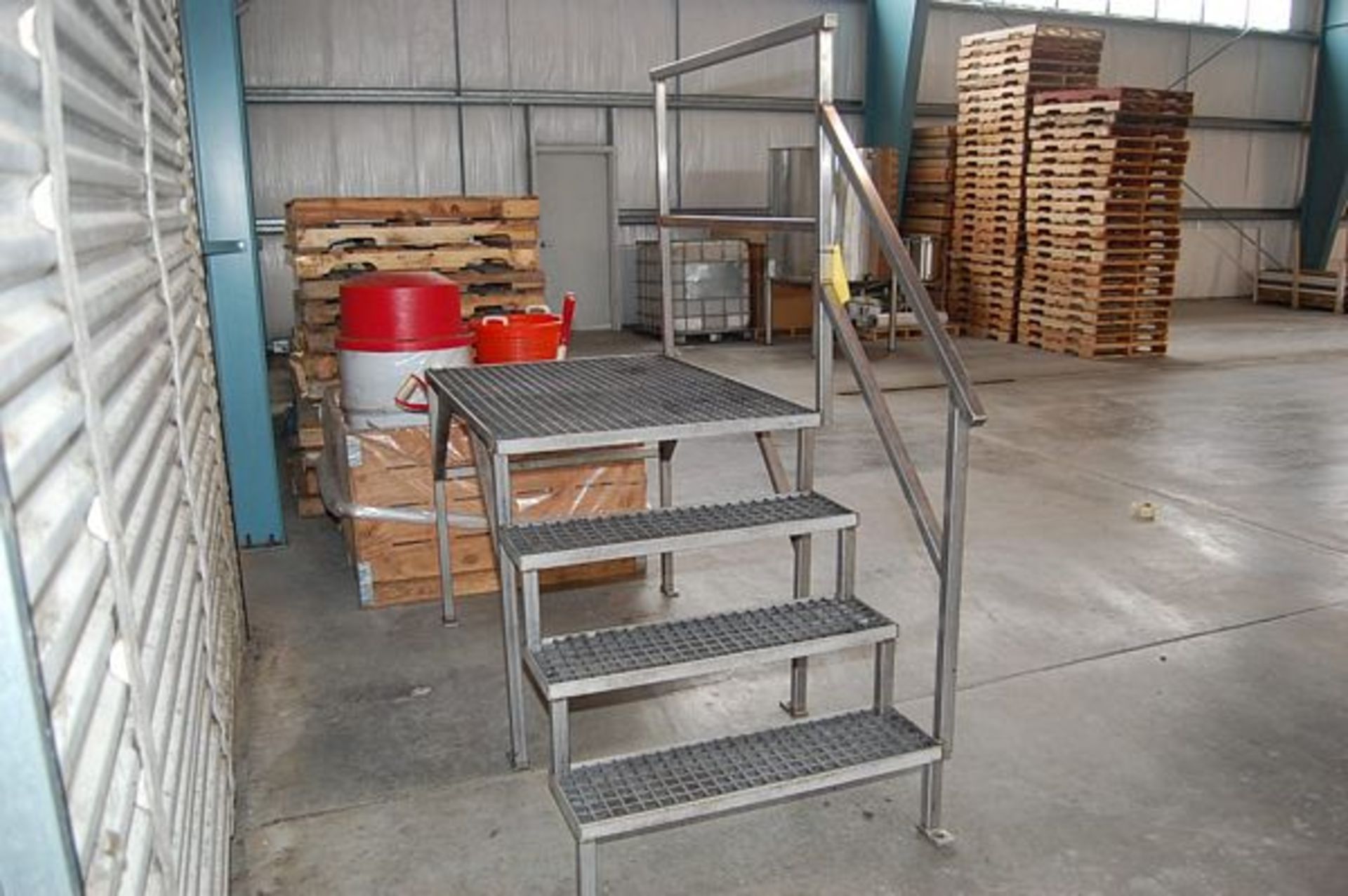 SS Platform w/Stairs, 36 in. x 56 in. x 38 in. Height. *** Loading to take place during the week - Image 2 of 2