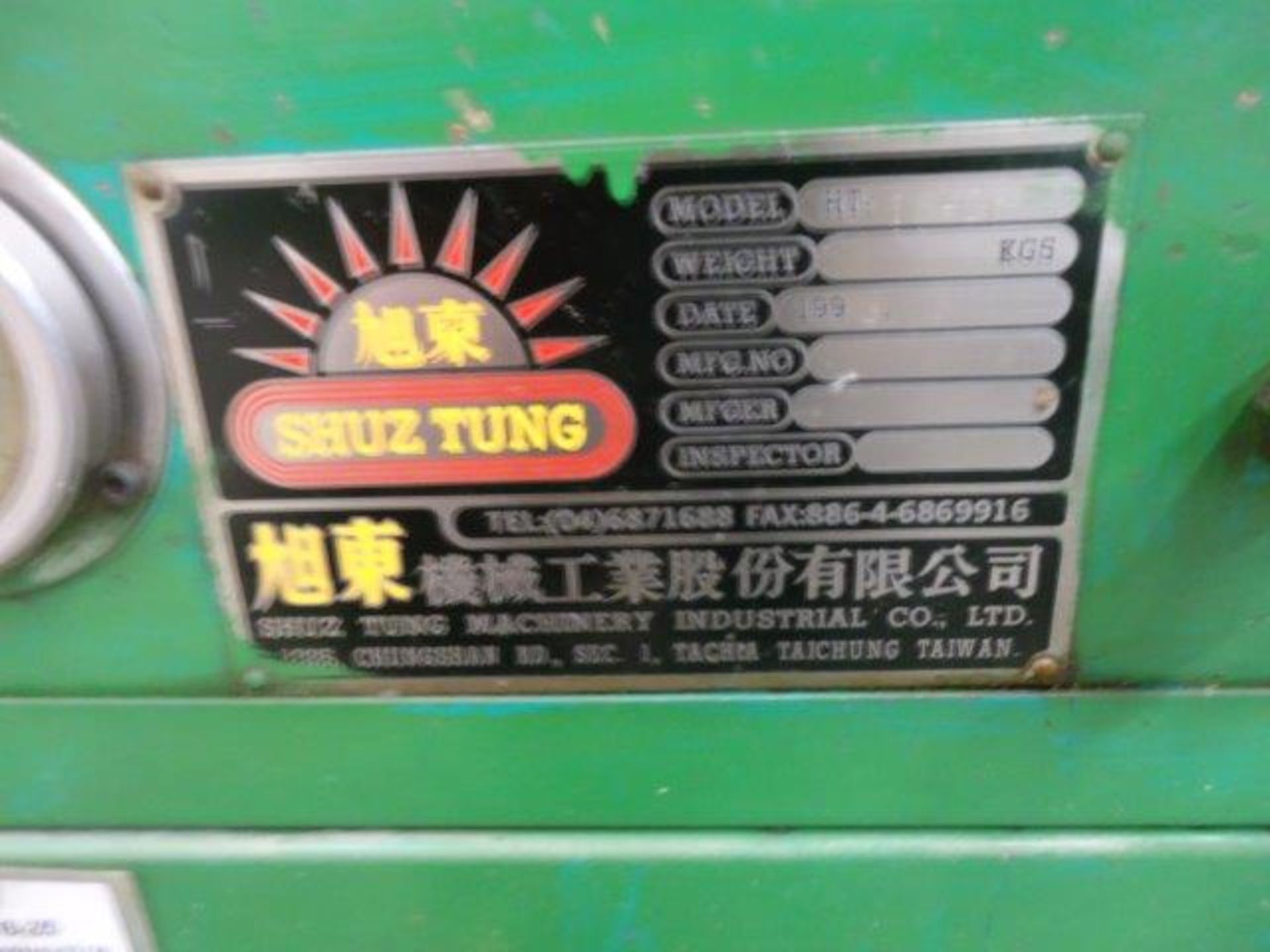 Hydraulic drill brand SHUZ TUNG MODELO HT-16-25 MFG NO 375. (Taladro Hidráulico Marca SHUZ TUNG - Image 3 of 3