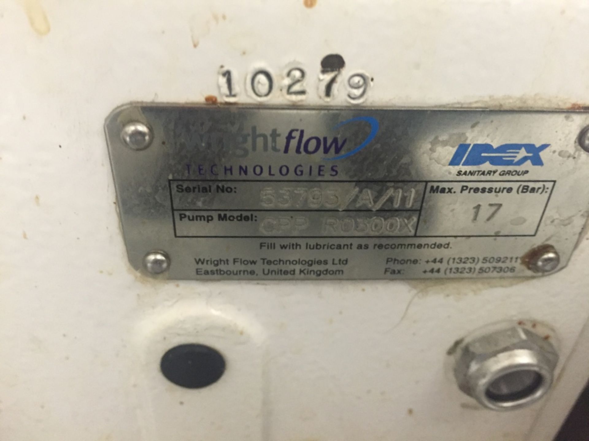 Wright Flow Positive Displacement Pump Model CPP RO300X S/N 53793/A/11 - Image 4 of 5