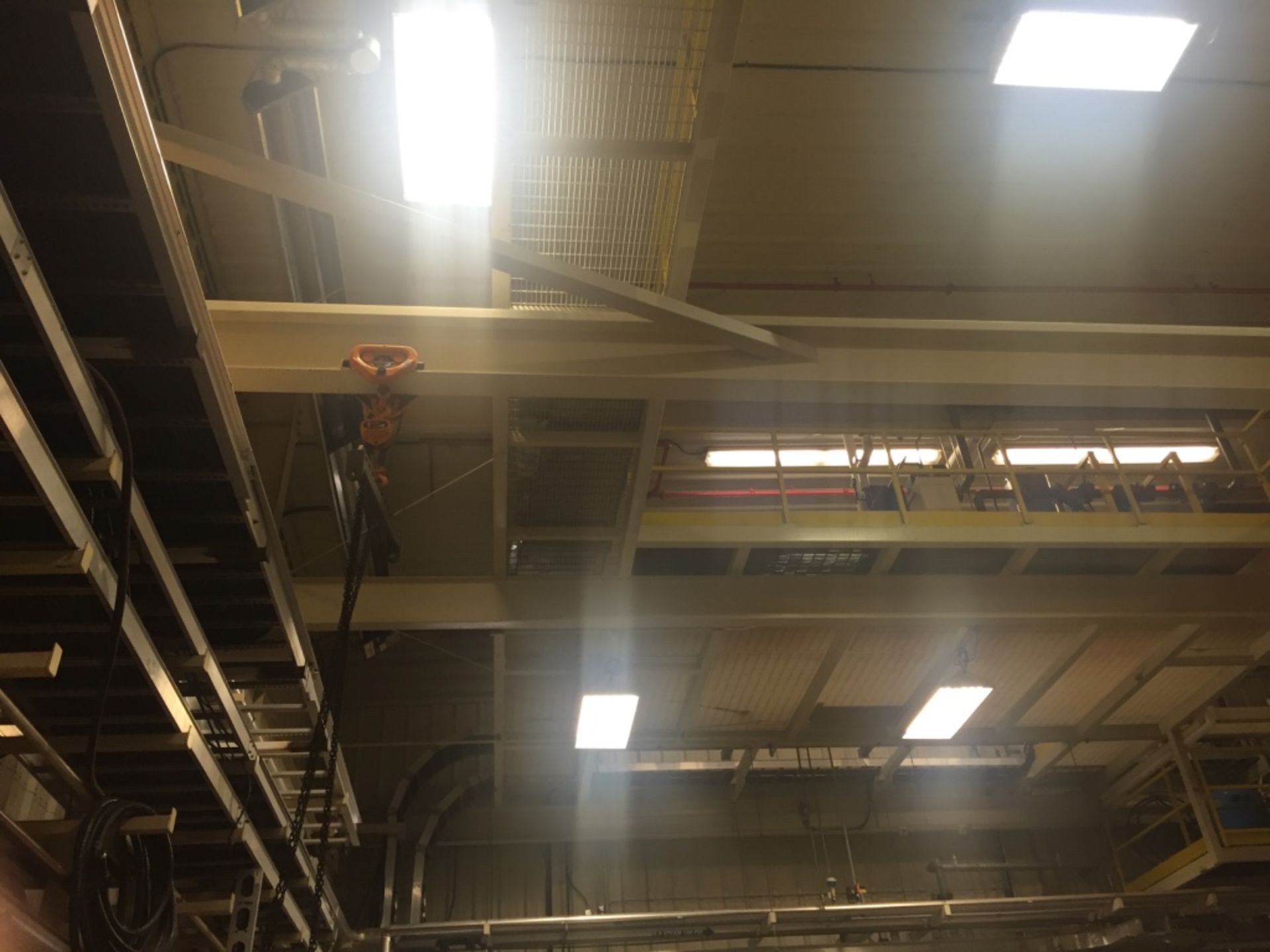 1 Ton Chain Hoist on Trolley with Cross Beam ( No Support Beams) - Image 2 of 2