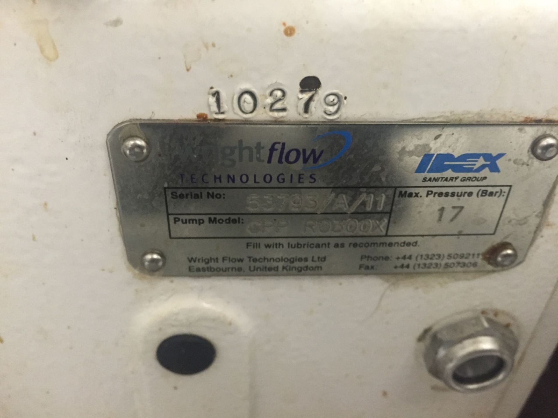 Wright Flow Positive Displacement Pump Model CPP RO300X S/N 53793/A/11 - Image 5 of 5