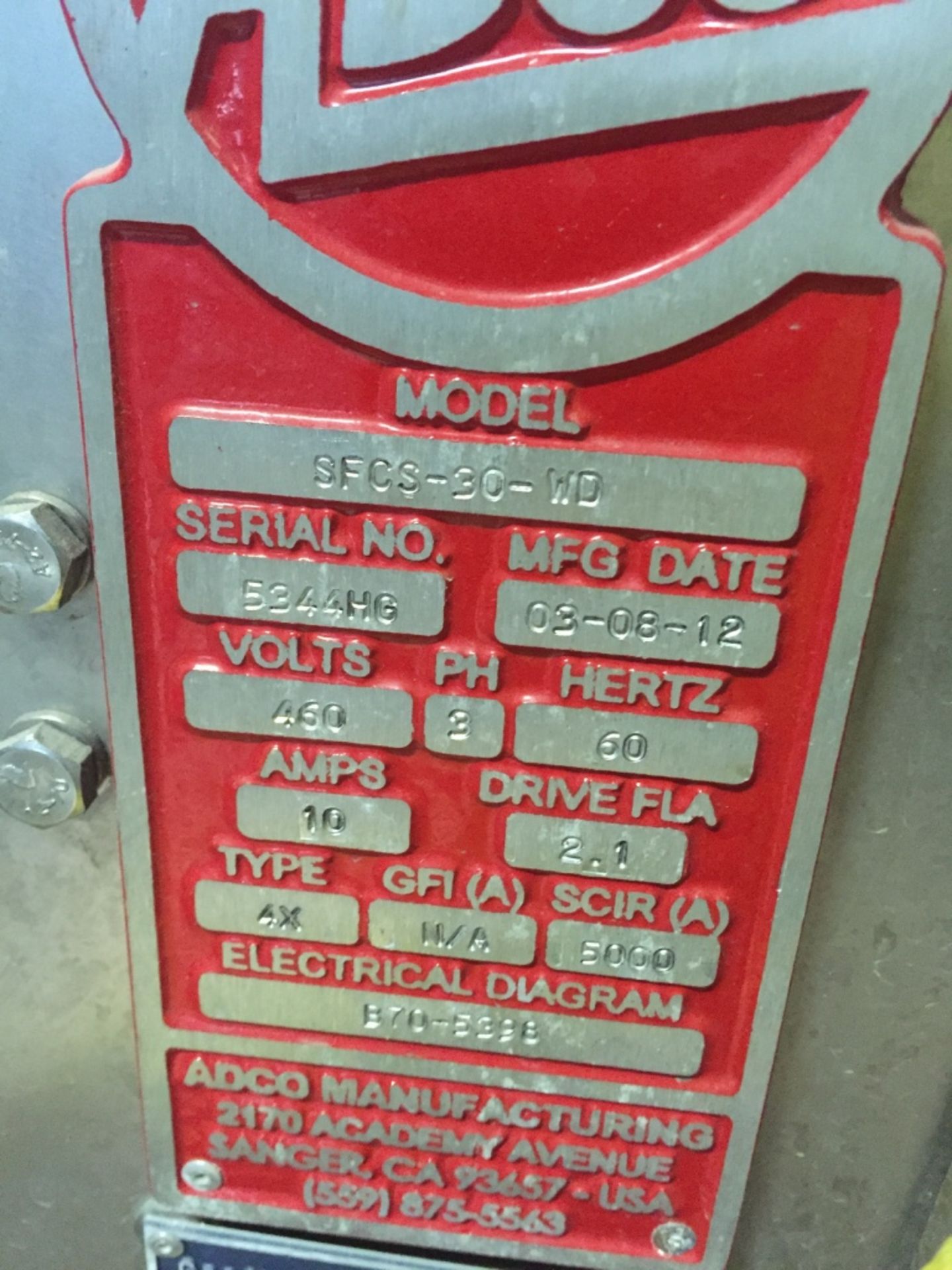 (Located In Madison WI) ADCO Cartoner Model SFCS-30-WD S/N 5344HG - Image 2 of 5