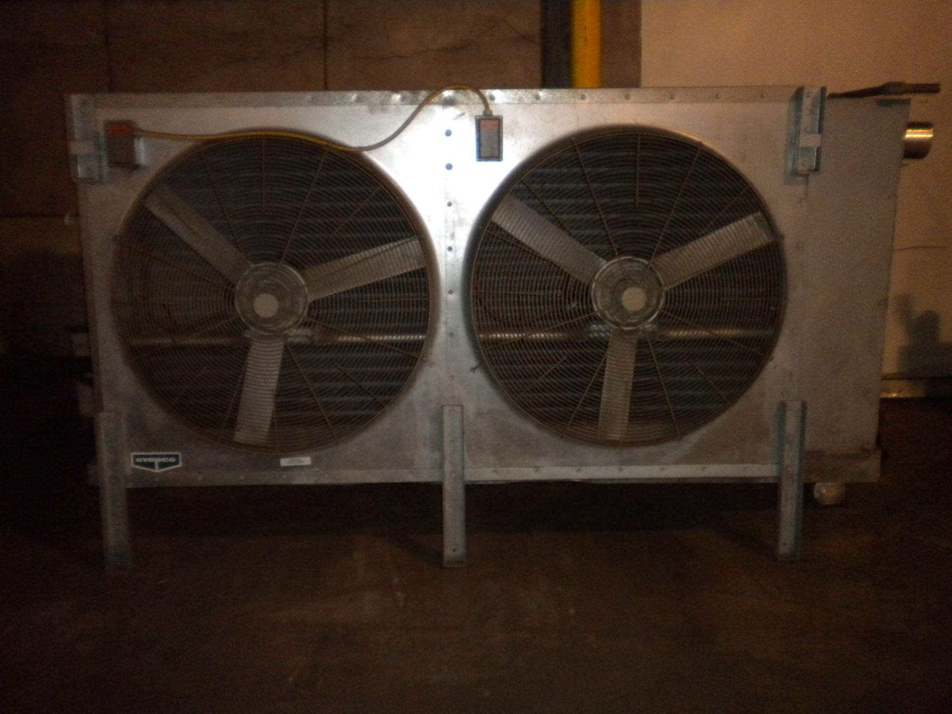 (Located in Cartersville, GA) EVAPCO FREEZER Coil Two Fan unit Model NTM2-3564-200L Serial # 996493