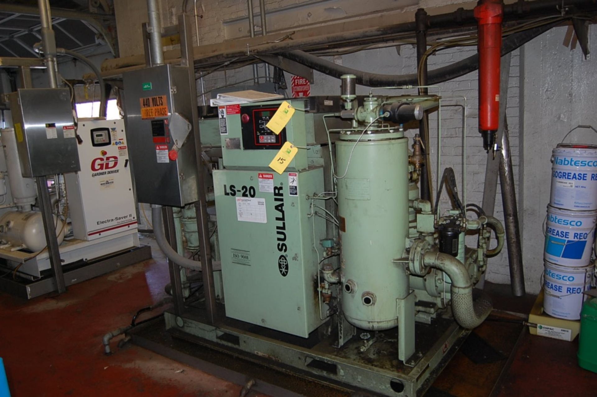 Sullair Model #LS-20-100H/A/SUL Rotary Screw Air Compressor, SN 003-120349 LOADING FEE: $800