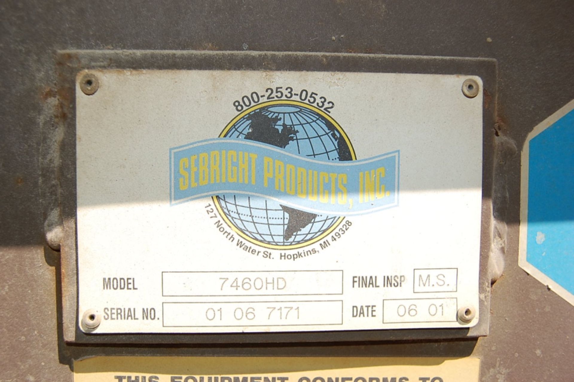 Sebright Products Model #7460HD Hydraulic Compactor, SN 01067171 LOADING FEE: $2000 - Image 2 of 4