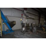 Incline Cleat Conveyor/Elevator, 8 in. Wide w/3 1/2 in. Cleat, SS Frame, Approx. 9 ft. Height