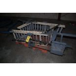 Hytrol Roller Conveyor, 12 ft. Overall Length Includes 2 Gates, Adjustable Base