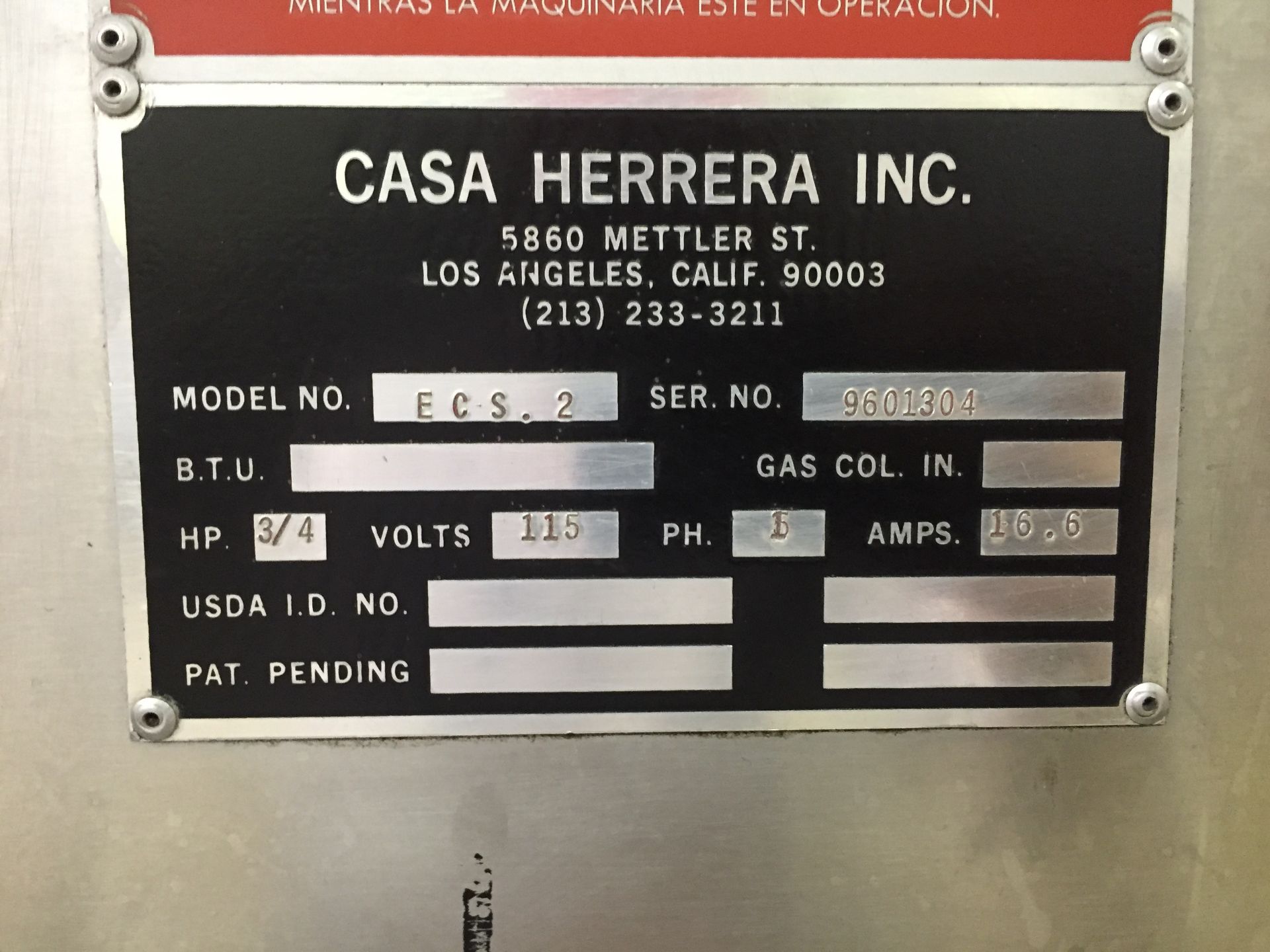 Casa Herrara Counter Stacker Model #ECS2, Located in: St. Mary's, PA - Image 2 of 2