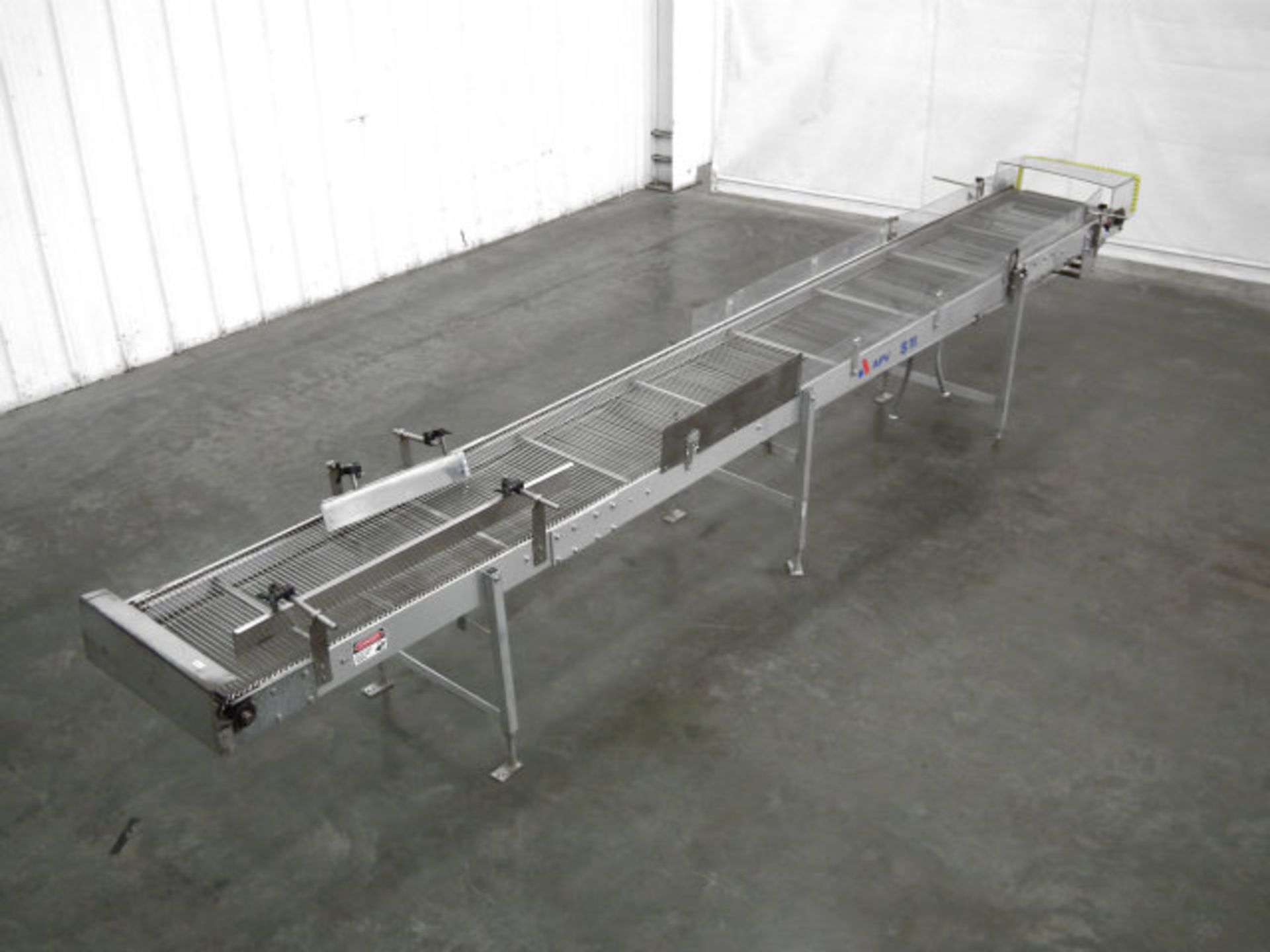 APV Wire Mesh Conveyor 208 in L x 24 in Wide (Rigging Fee - $325)