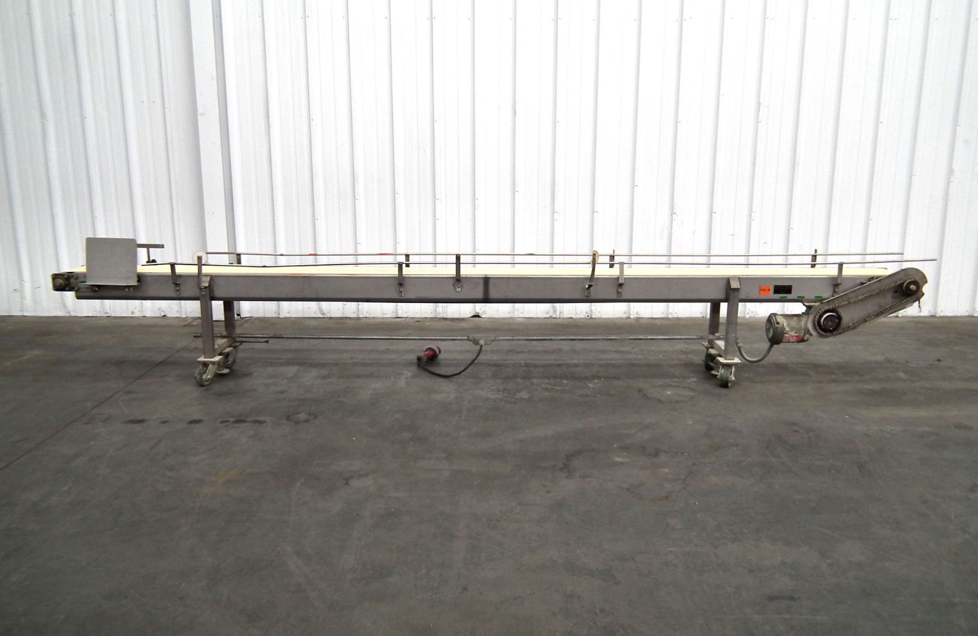 15 Ft Lg x 10 In W Smooth Belt Conveyor on Casters (Rigging Fee - $260) - Image 9 of 9