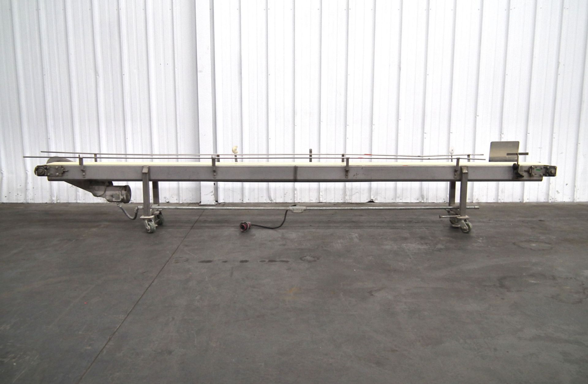 15 Ft Lg x 10 In W Smooth Belt Conveyor on Casters (Rigging Fee - $260) - Image 3 of 9
