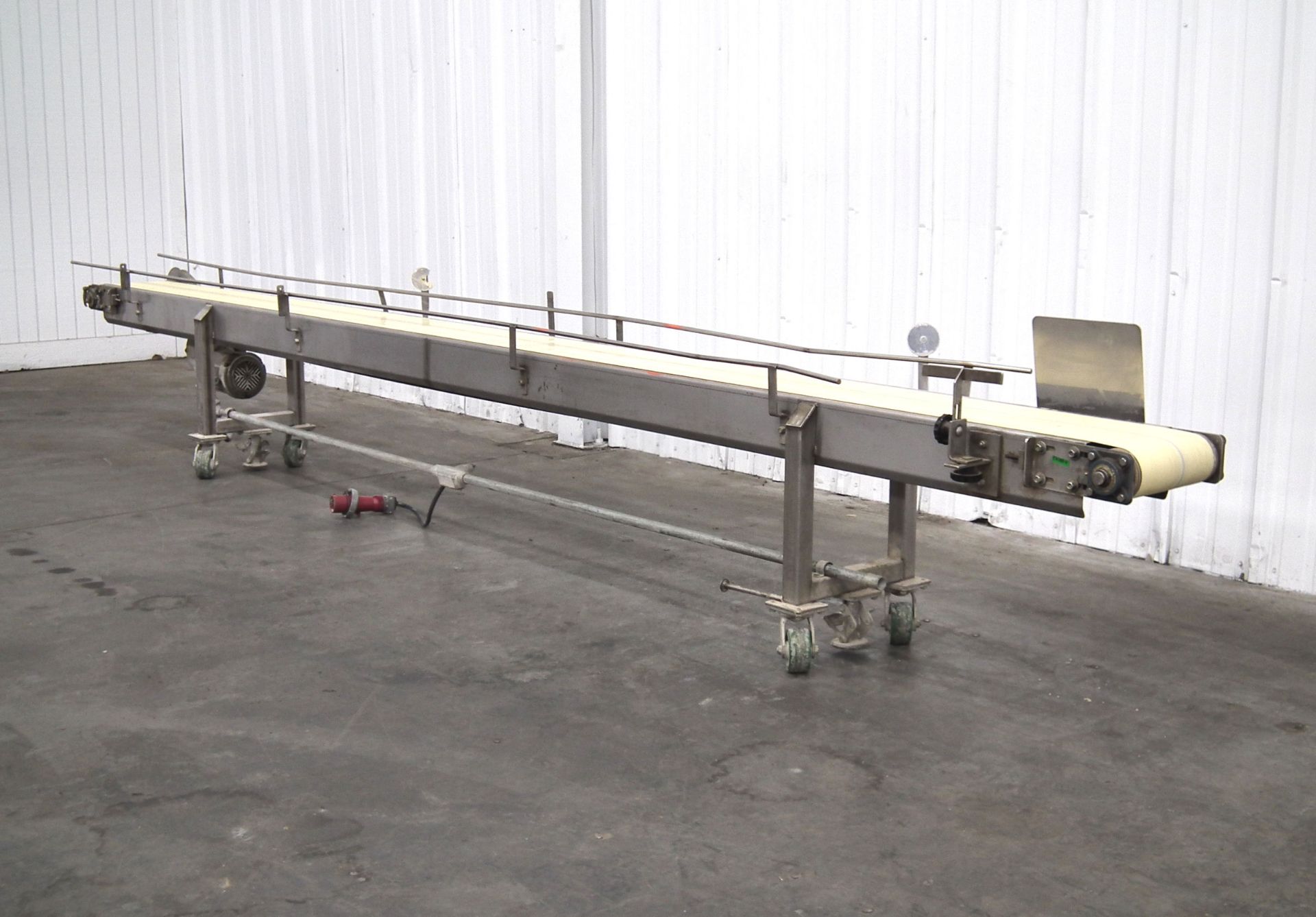 15 Ft Lg x 10 In W Smooth Belt Conveyor on Casters (Rigging Fee - $260) - Image 4 of 9