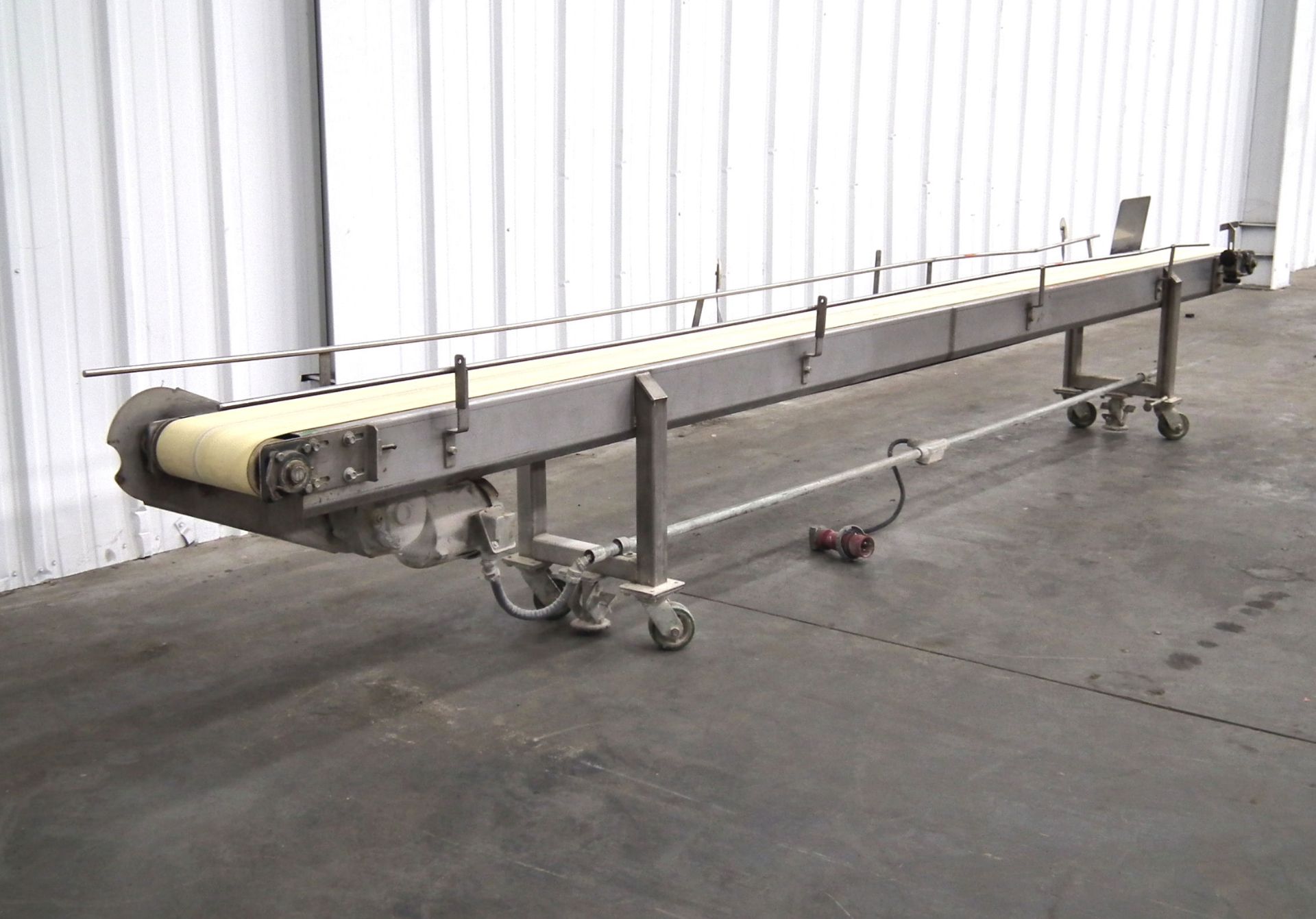 15 Ft Lg x 10 In W Smooth Belt Conveyor on Casters (Rigging Fee - $260) - Image 2 of 9