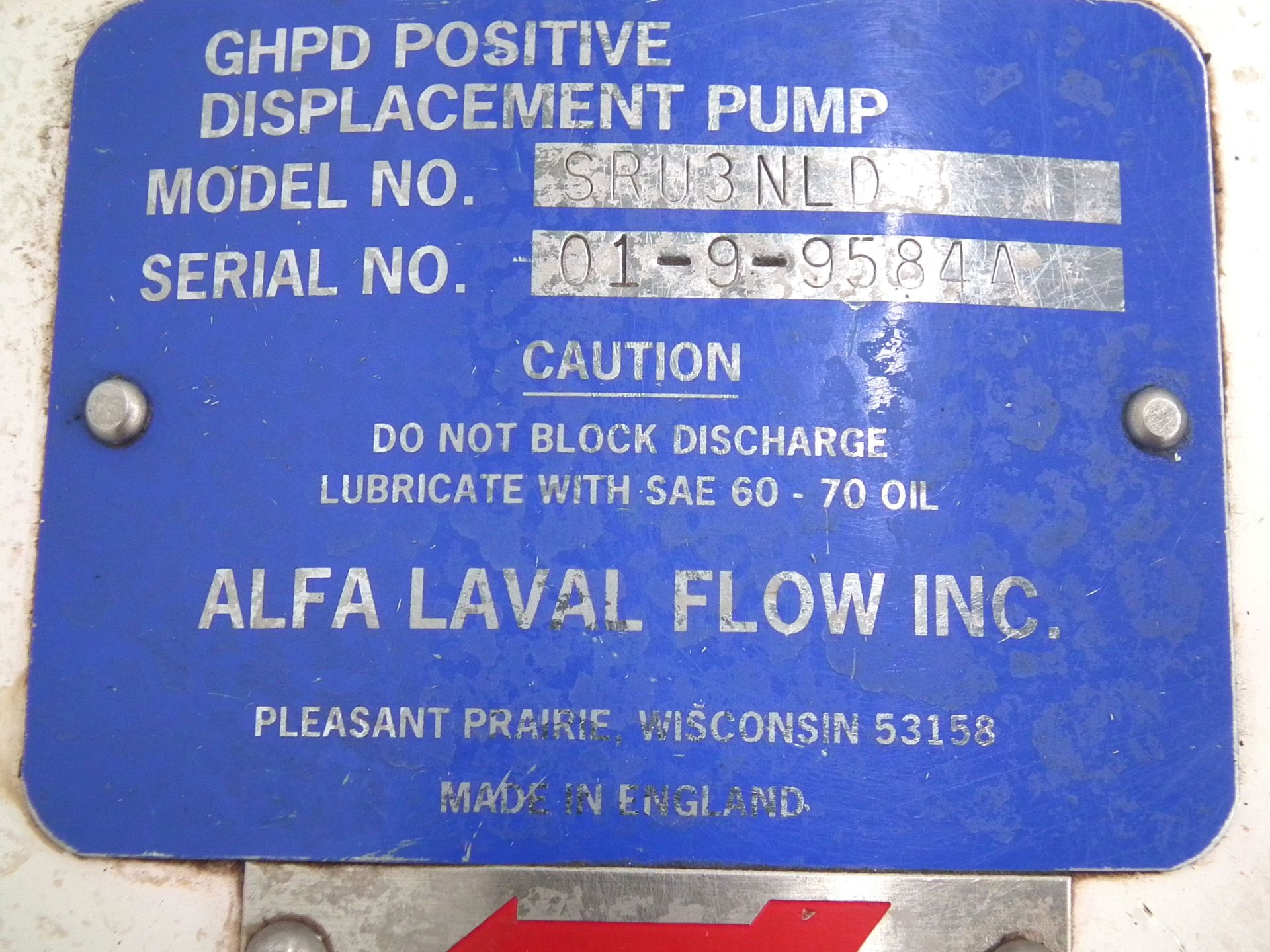 Waukesha SRU3NLD Positive Displacement Pump GHPD (Rigging Fee - $95) - Image 6 of 8