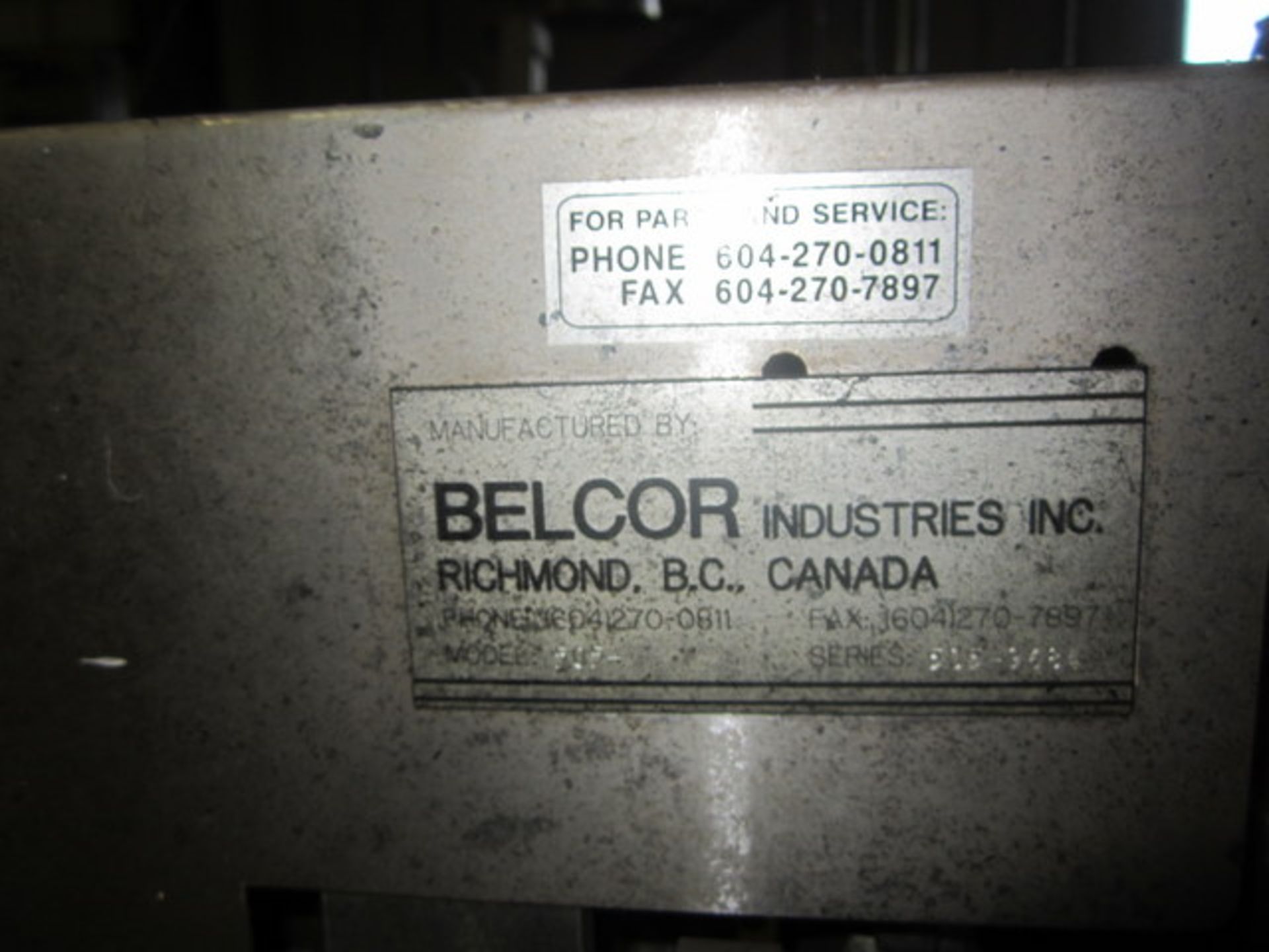 (Located in Decatur, IL) Beldcore Industries 505 and Bel 151 Box folder and taper - Image 4 of 5