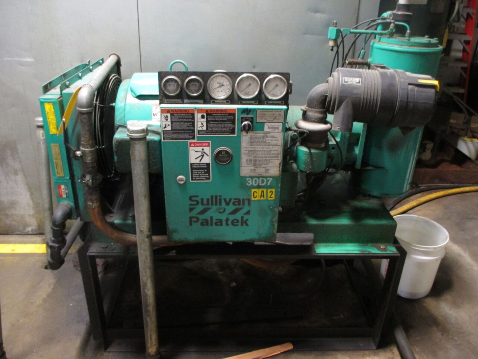 Sullivan Palatek Air Compressor, 200V, 3PH, 30HP, RIGGING FEE $250