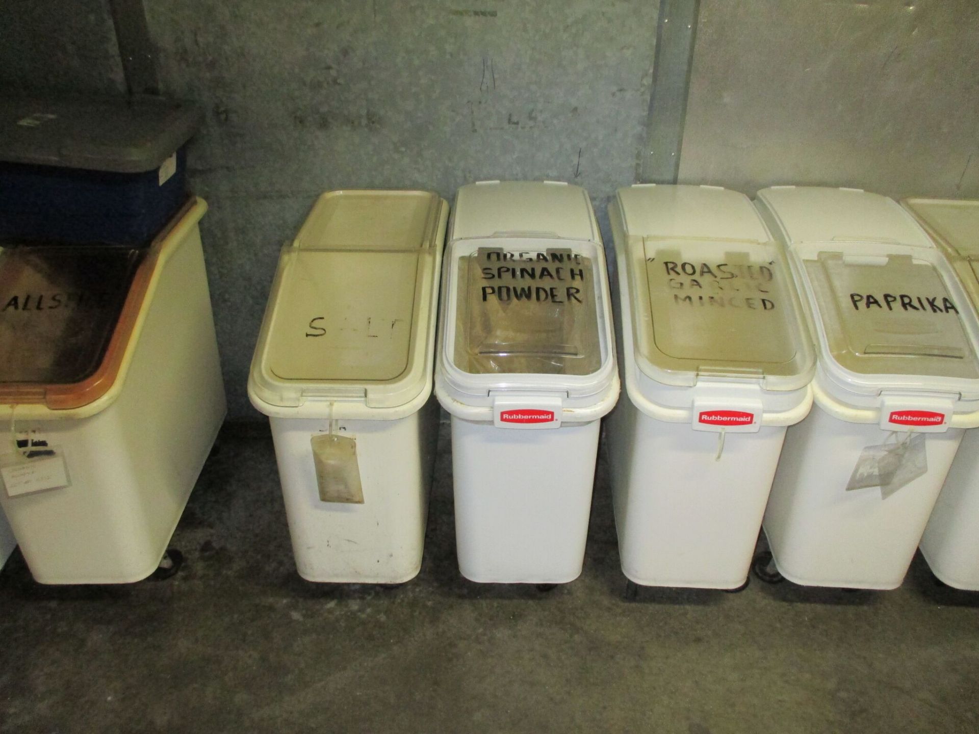 Rubbermaid Ingredient Bins, Food grade, (Quantity 9), RIGGING FEE $25 - Image 2 of 3