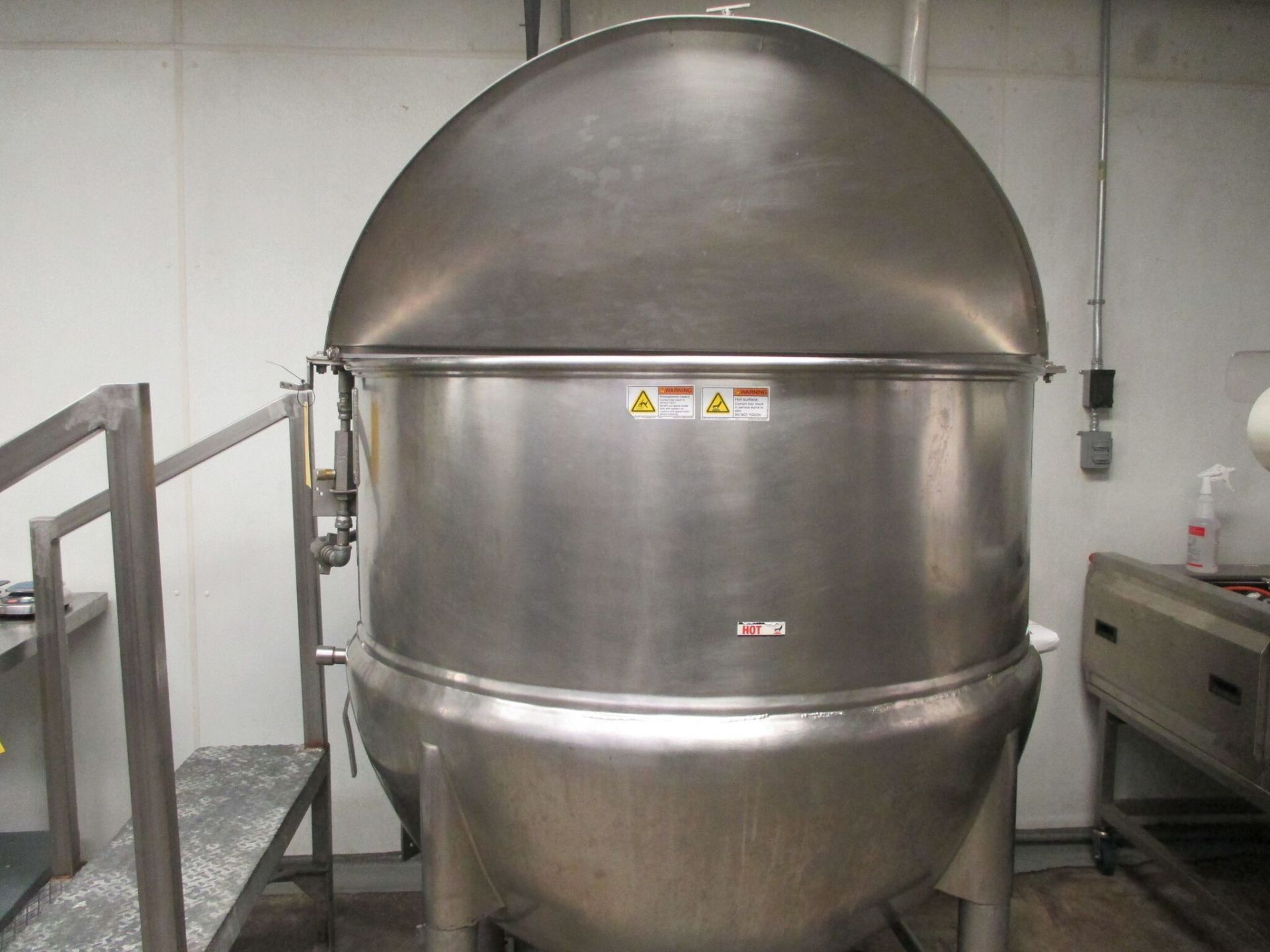 Lee Steam Jacketed Kettle 350g, Hydraulic Drive, Serial #980, RIGGING FEES $800