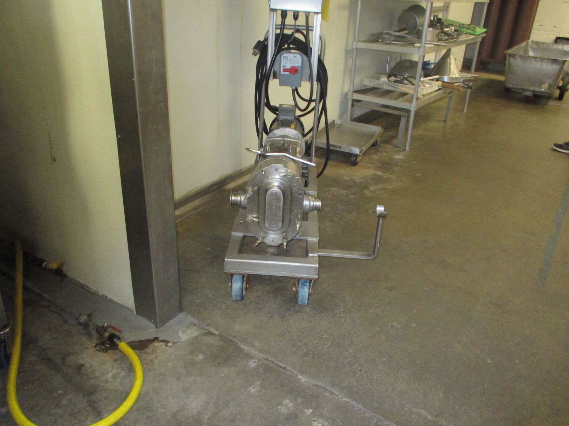 Waukasha Positive Displacement Pump, Motor 5 HP, Serial #33825 Model #060, with portable cart, RIGGI - Image 6 of 6