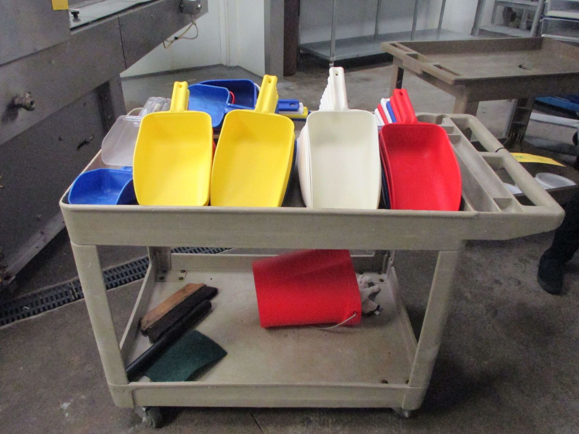 Rimco 2 Roller Cart with 46 various size scoops., RIGGING FEES $25