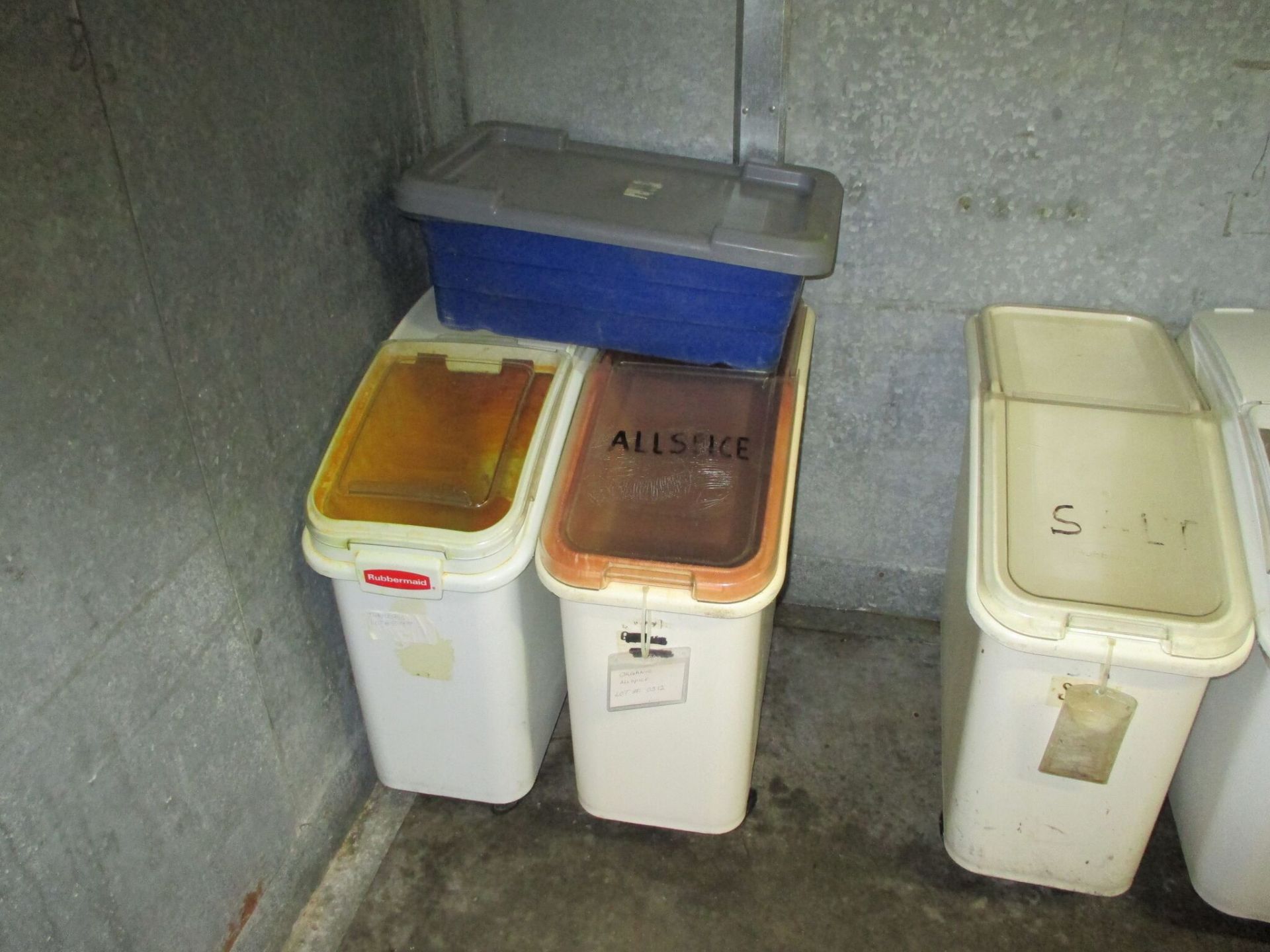 Rubbermaid Ingredient Bins, Food grade, (Quantity 9), RIGGING FEE $25 - Image 3 of 3