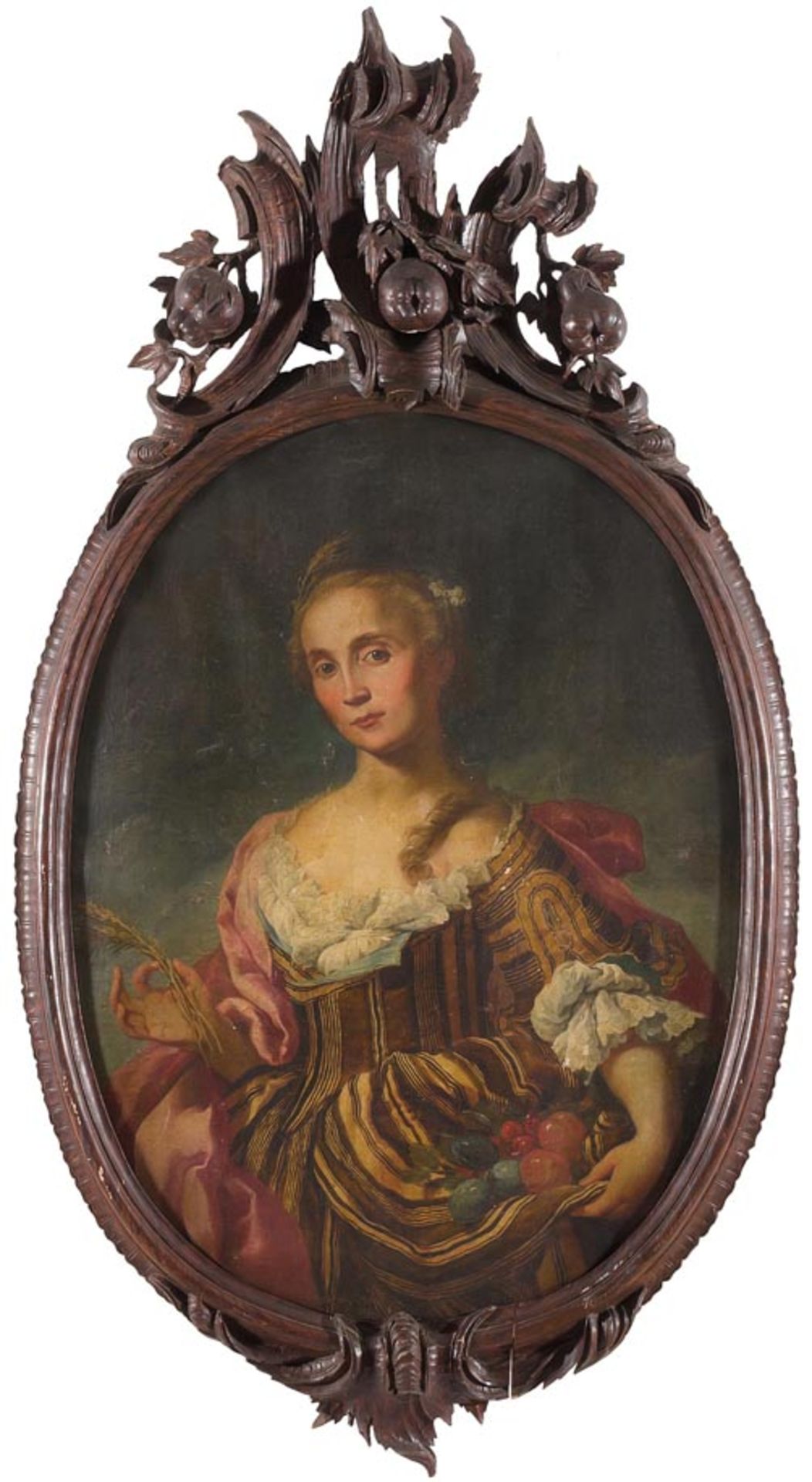 Italien, um 1800 Allegorie des Sommers. Portrait von Antonia Camuzzi, geborene Somazzi. Öl auf