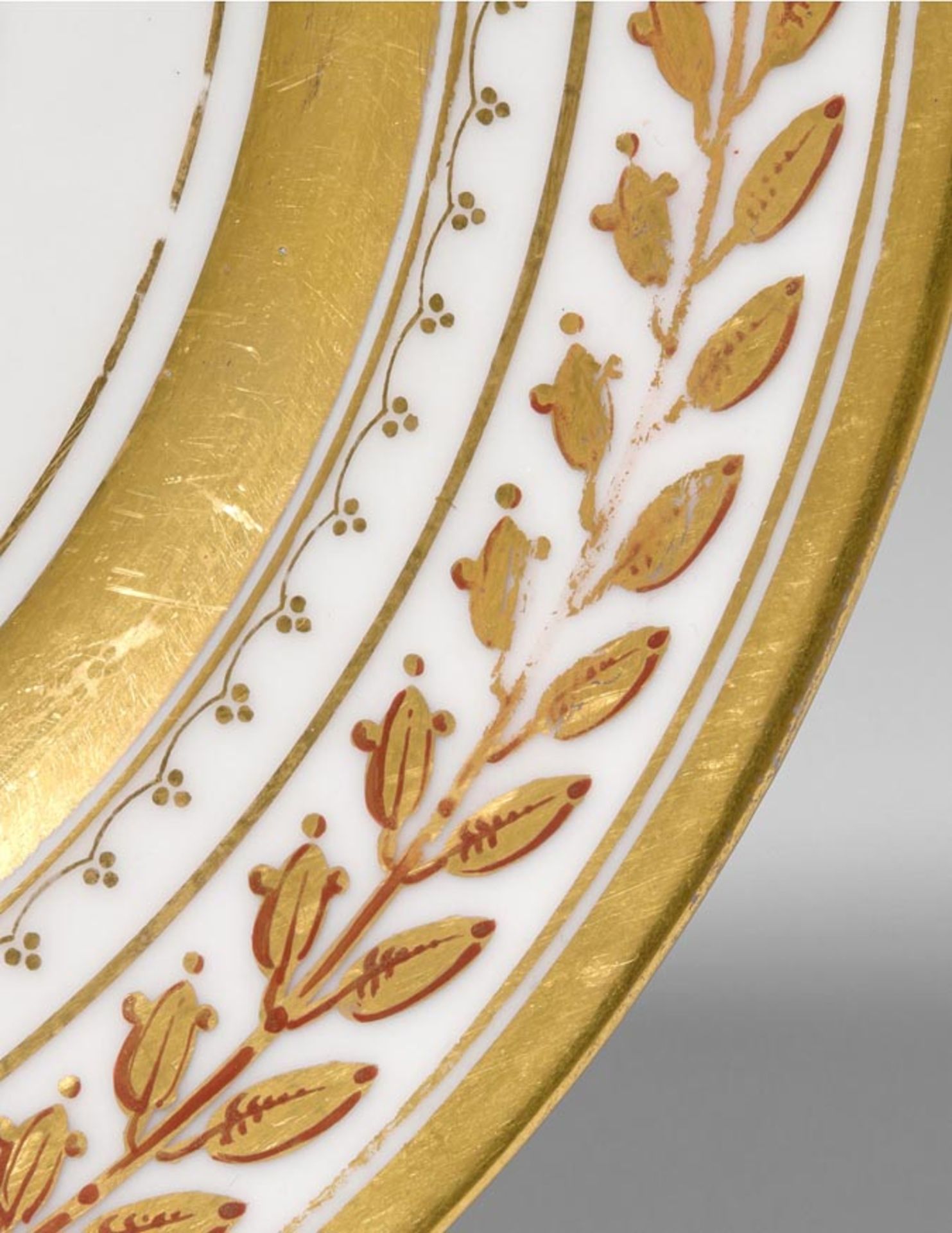 Teller, Archangelski 1827. Porzellan Frankreich (wohl Paris), Aufglasurbemalung in der von Fürst - Bild 5 aus 7