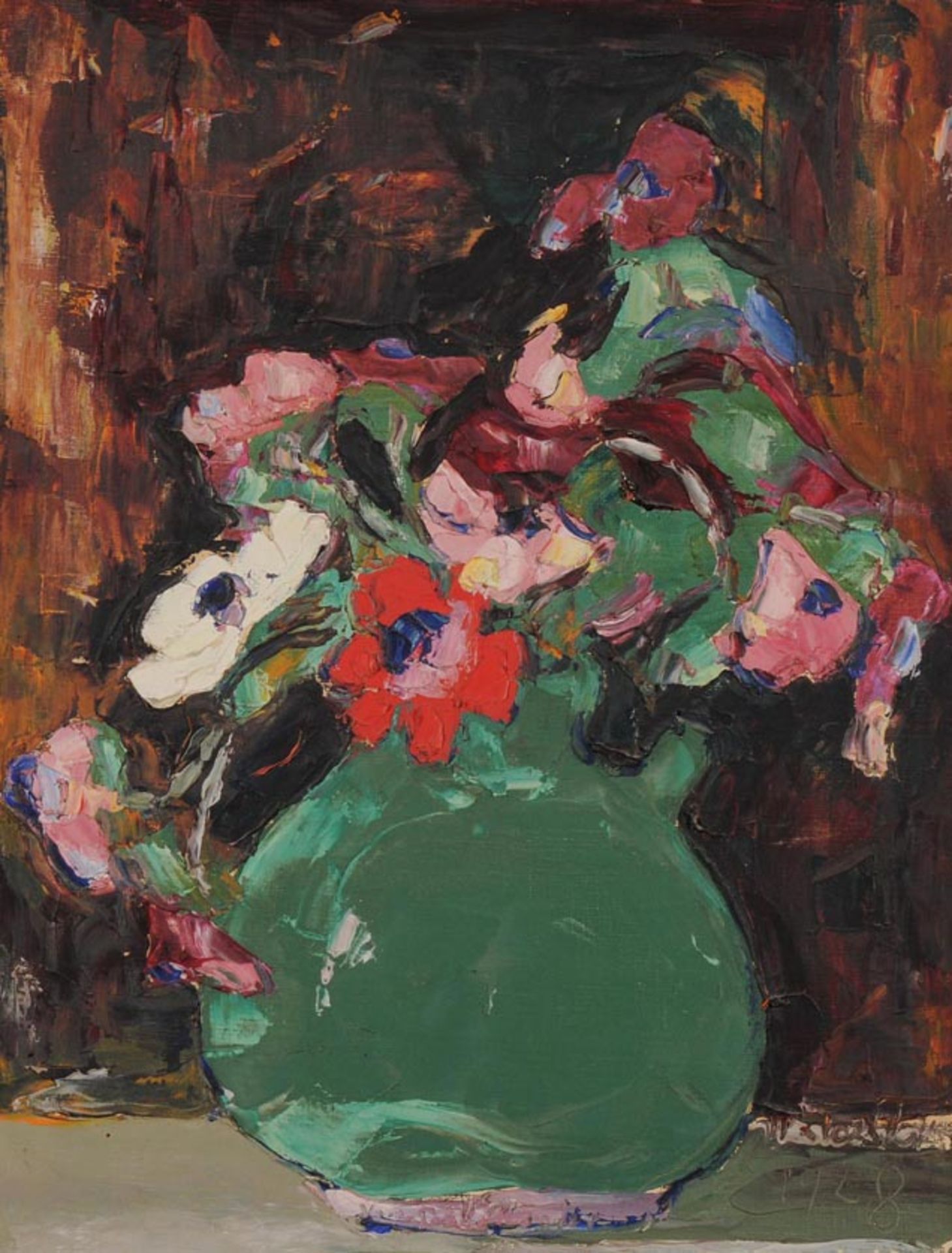 Terlikowski, Wladimir de (Poraj 18731951 Paris) Anemonen. 1928. Öl auf Leinwand. Unten in der Mitte